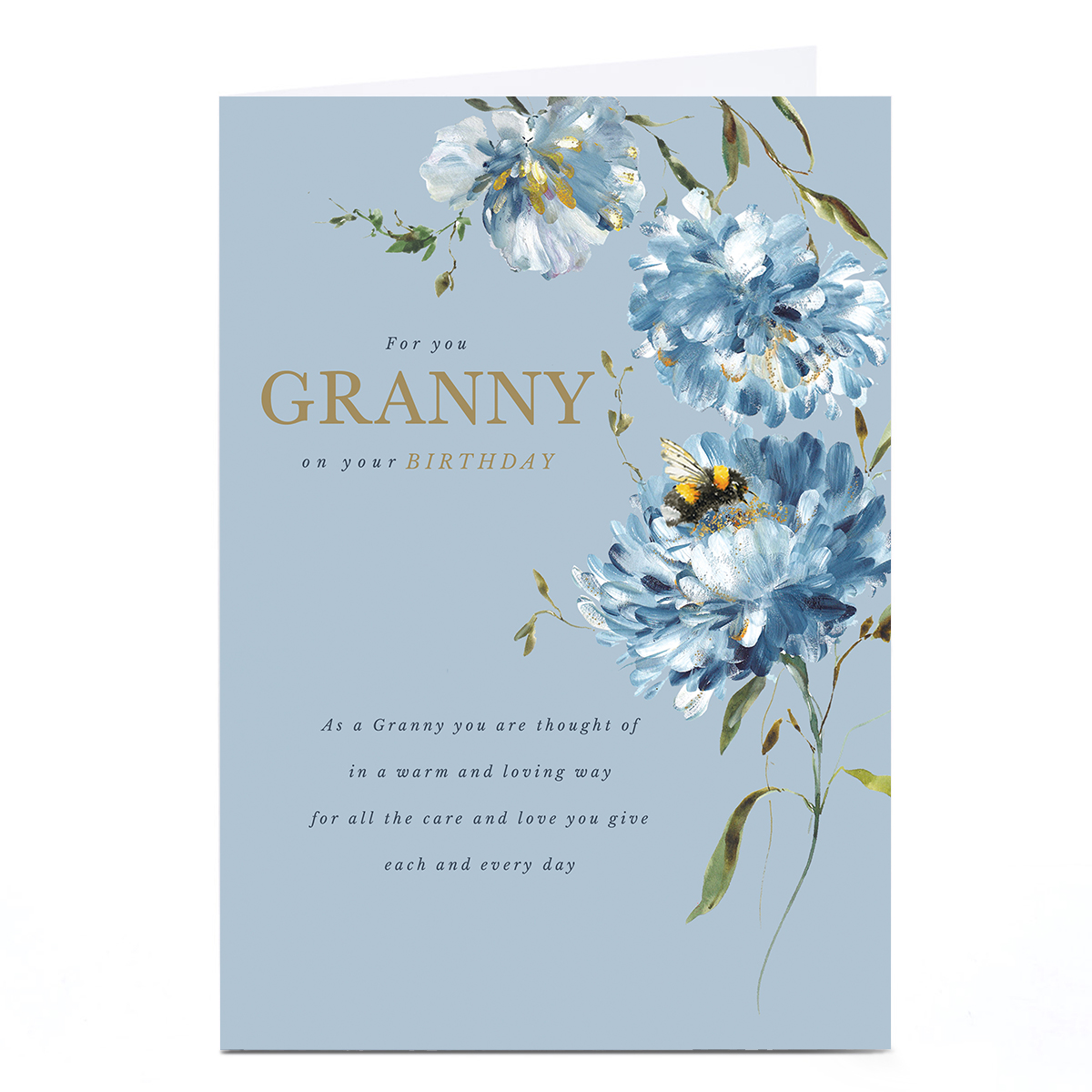 Personalised Birthday Card - For All The Care and Love You Give, Granny