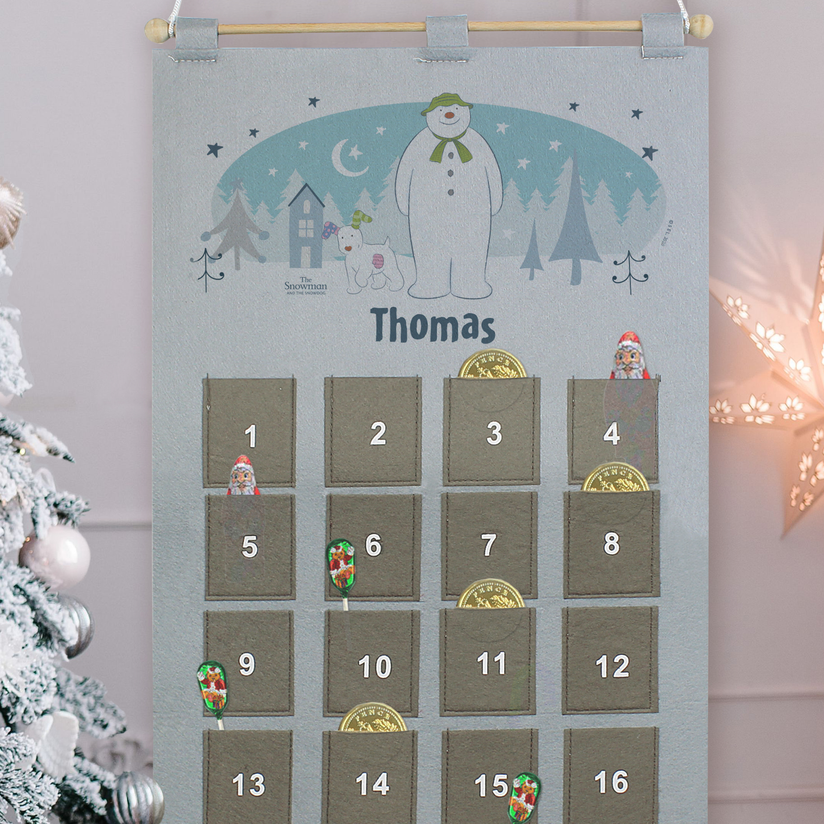 Personalised The Snowman & the Snowdog Advent Calendar