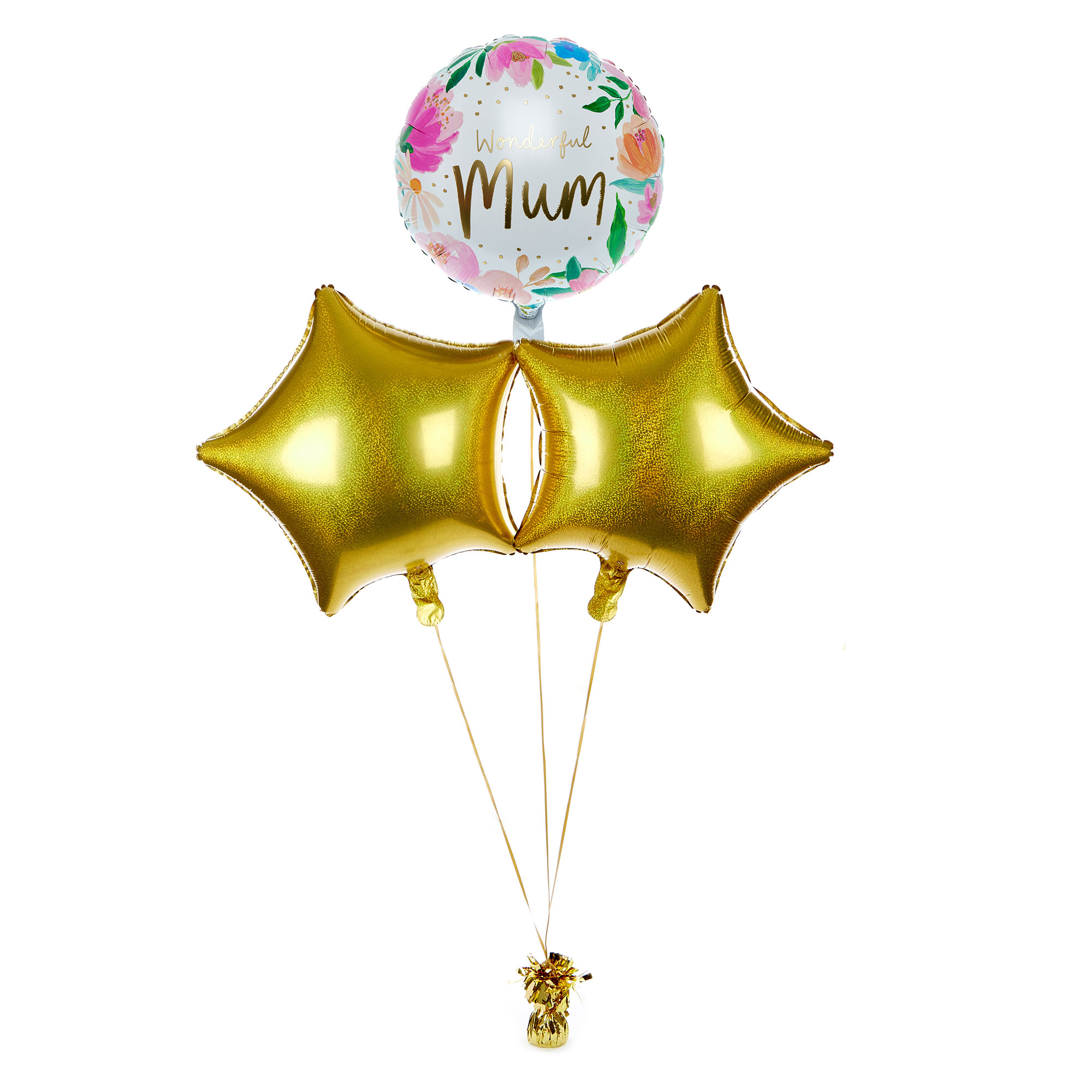 Wonderful Mum Floral Balloon Bouquet - DELIVERED INFLATED!