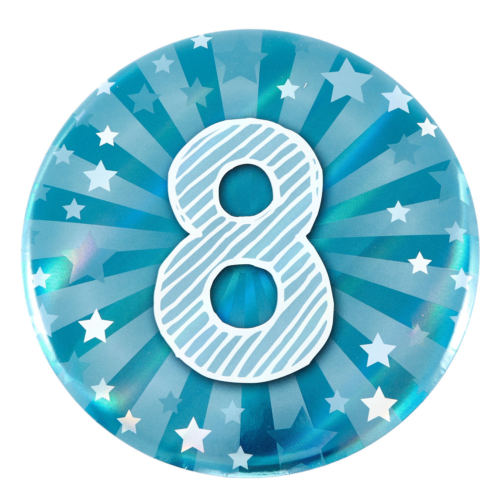 Buy Giant 8th Birthday Badge Blue For Gbp 0 99 Card Factory Uk