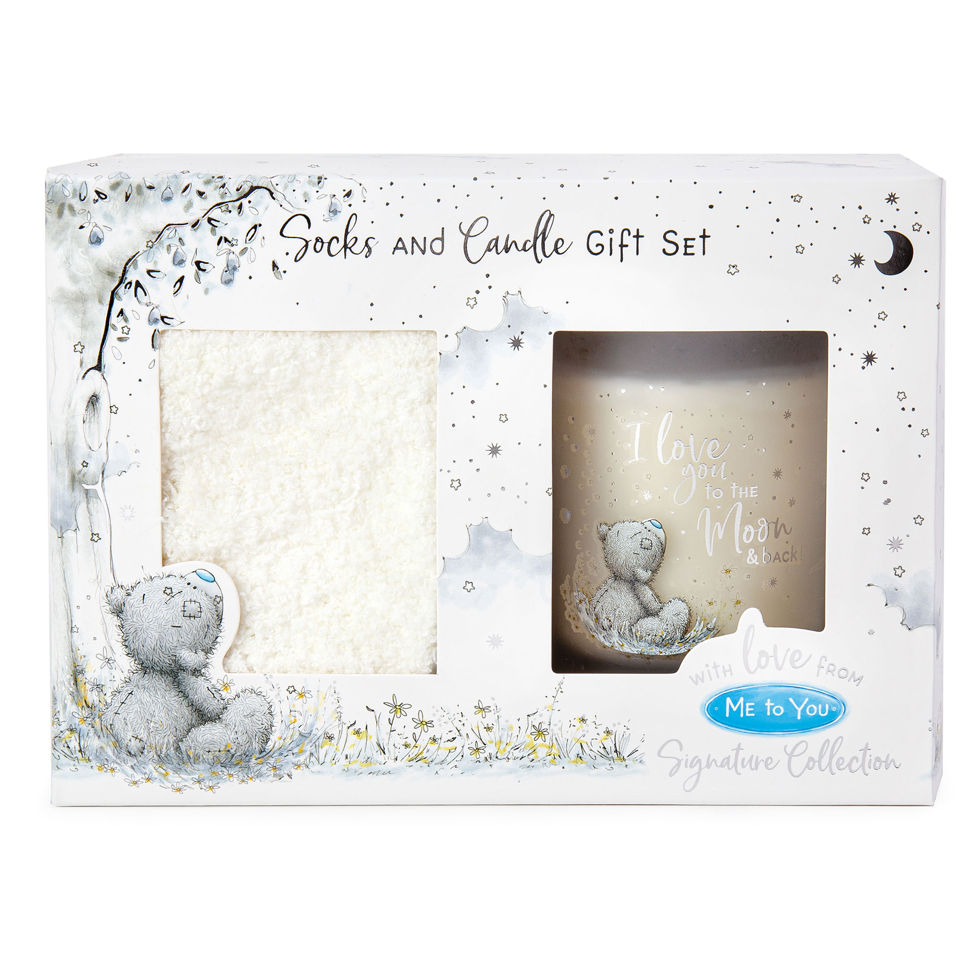 Me to You Tatty Teddy Moon & Back' Socks & Candle Gift Set