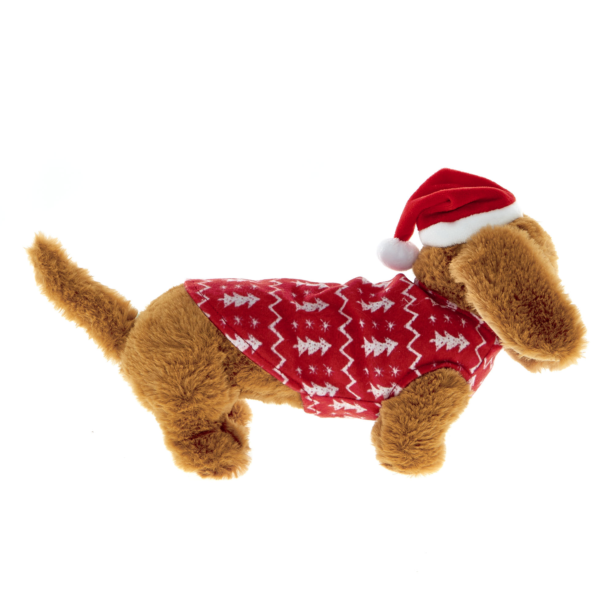 Medium Christmas Sausage Dog Soft Toy