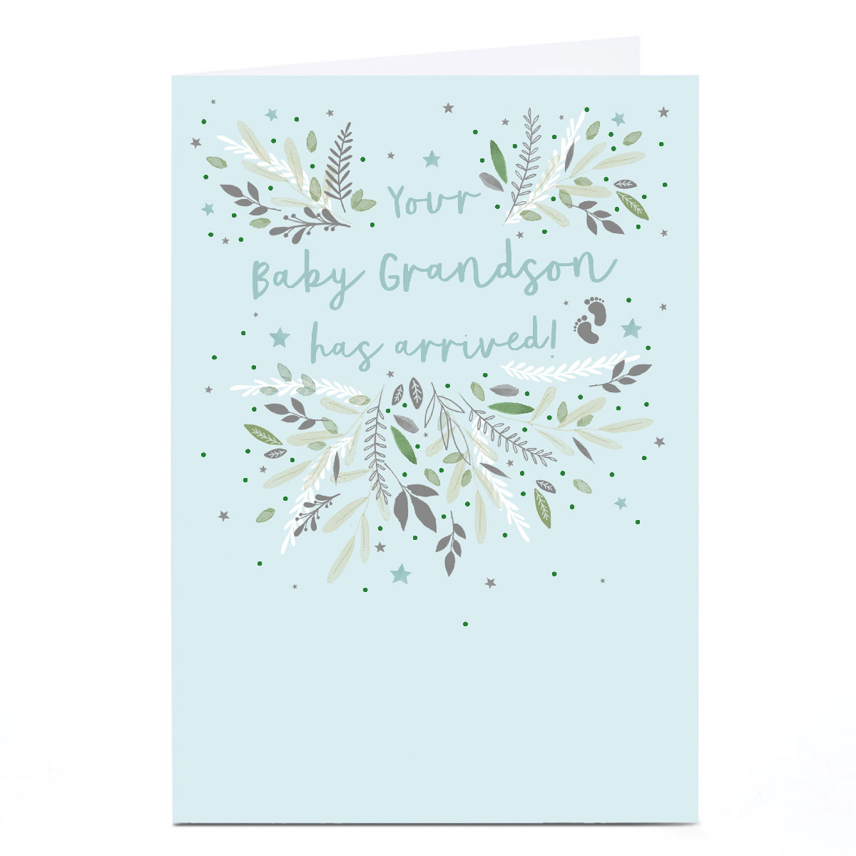 Personalised New Baby Card - Your Baby Grandson Has Arrived