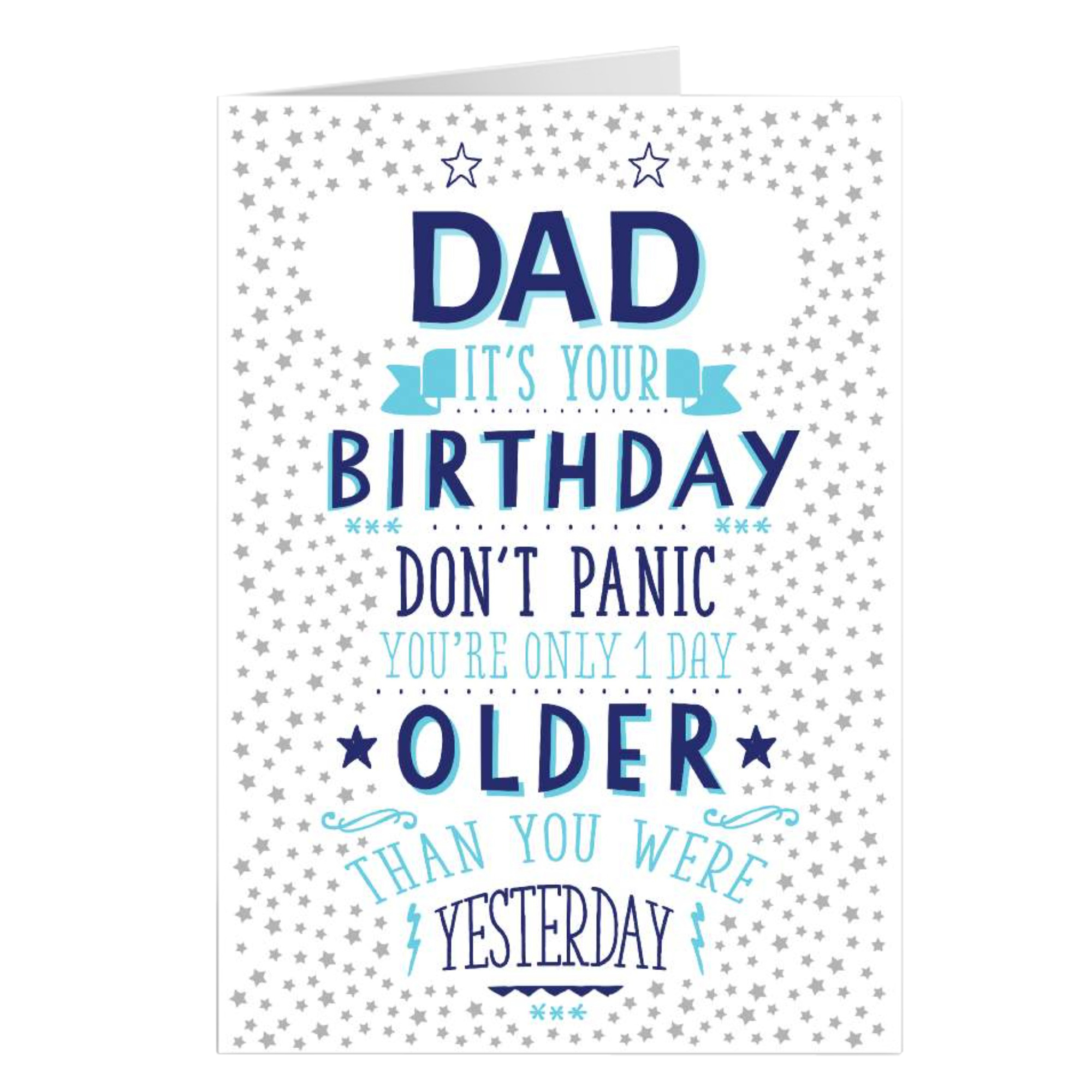 Personalised Birthday Card - One Day Older, Dad