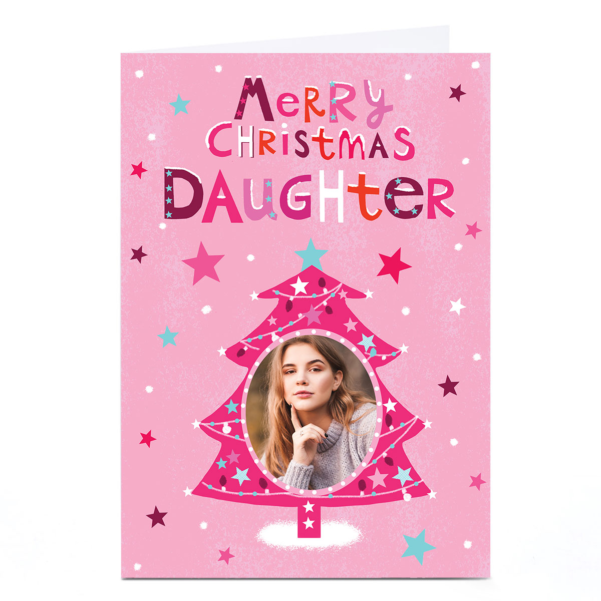 Photo Lindsay Kirby Christmas Card - Pink Tree, Daughter