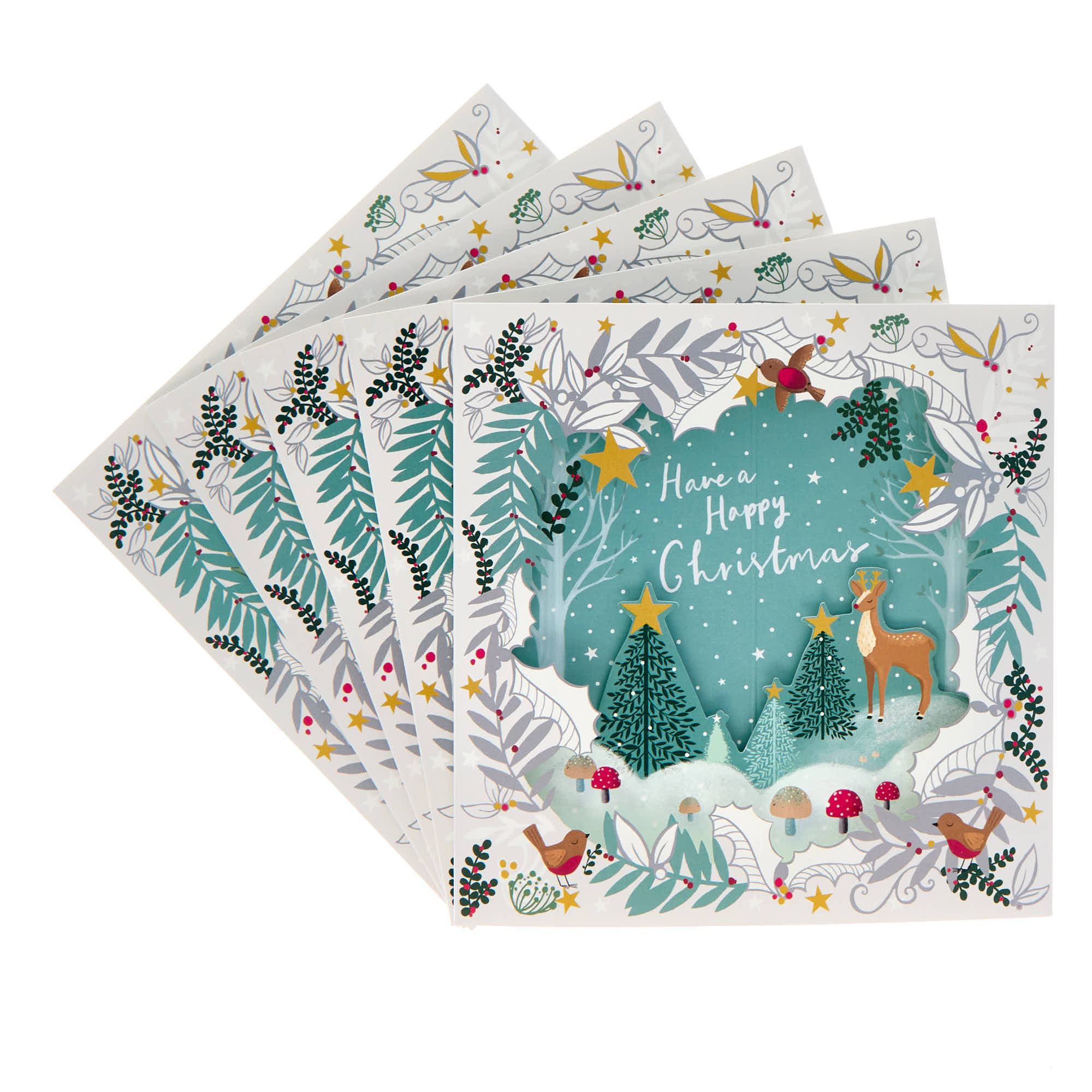 Woodland Scene Luxury Charity Christmas Cards - Pack of 6