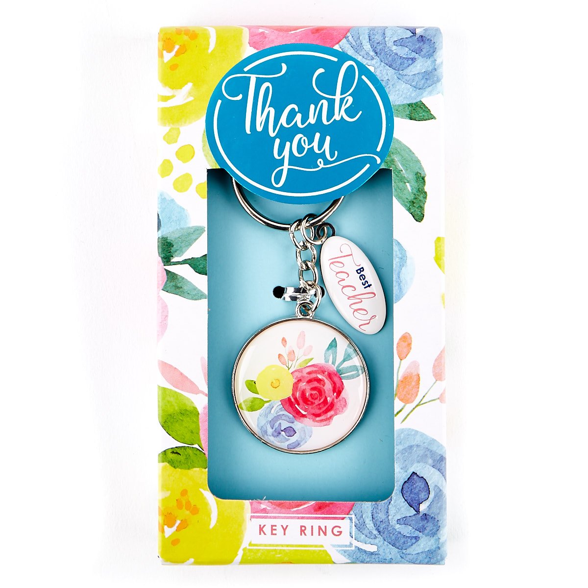 Buy Floral Thank You Best Teacher Key Ring For Gbp 1.49 