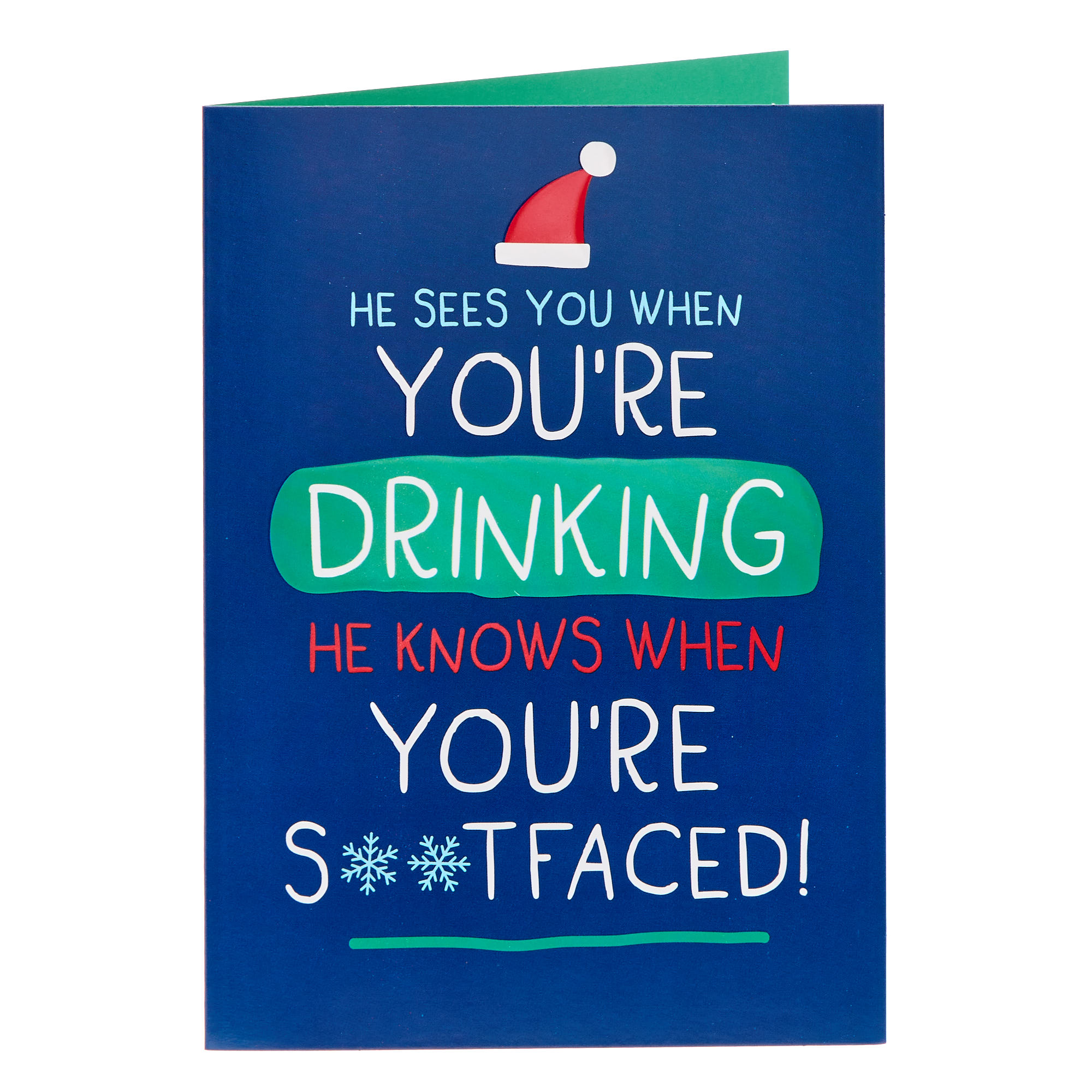 He Sees You When You're Drinking Christmas Card