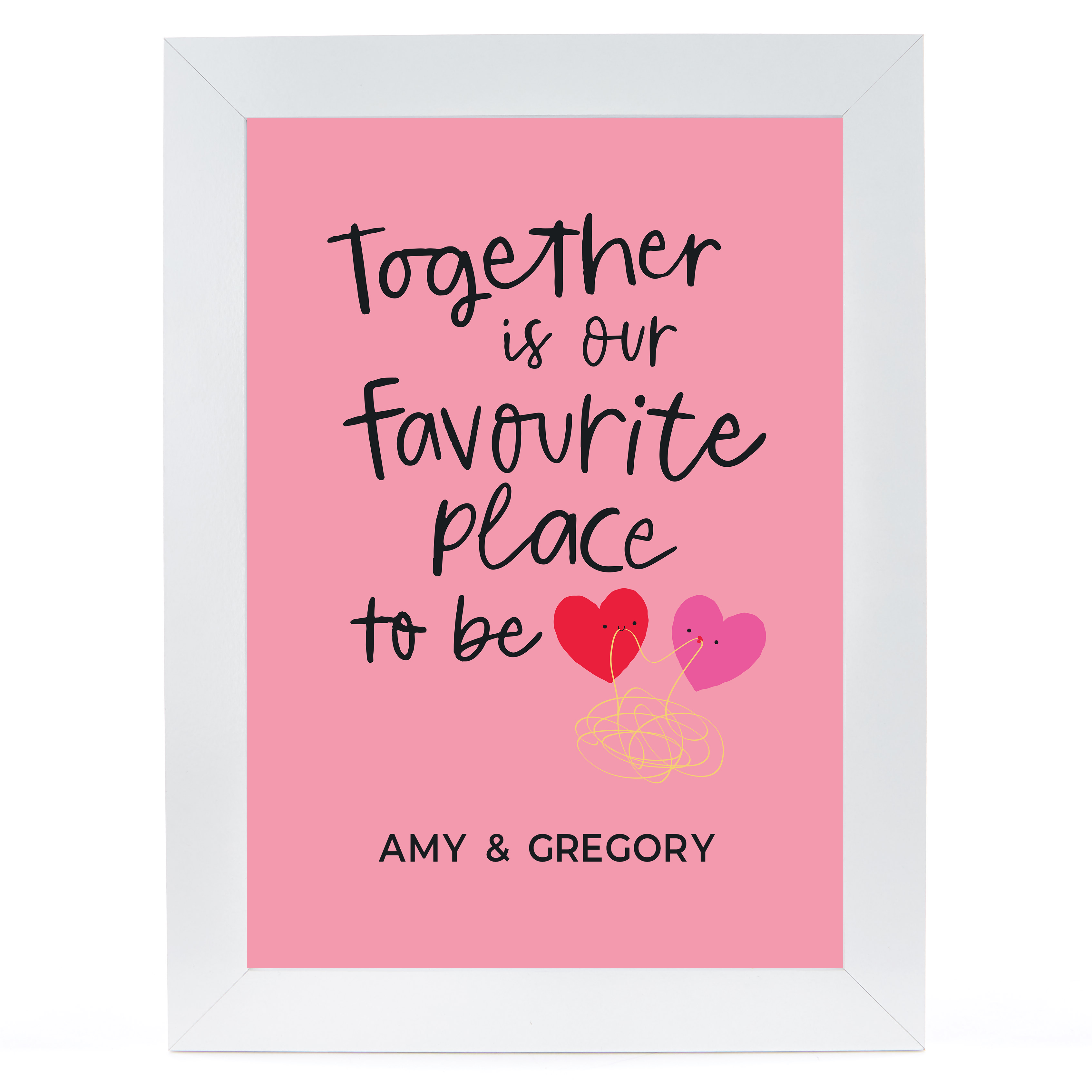 Personalised Valentine's Day Print - Together Is My Favourite Place To Be