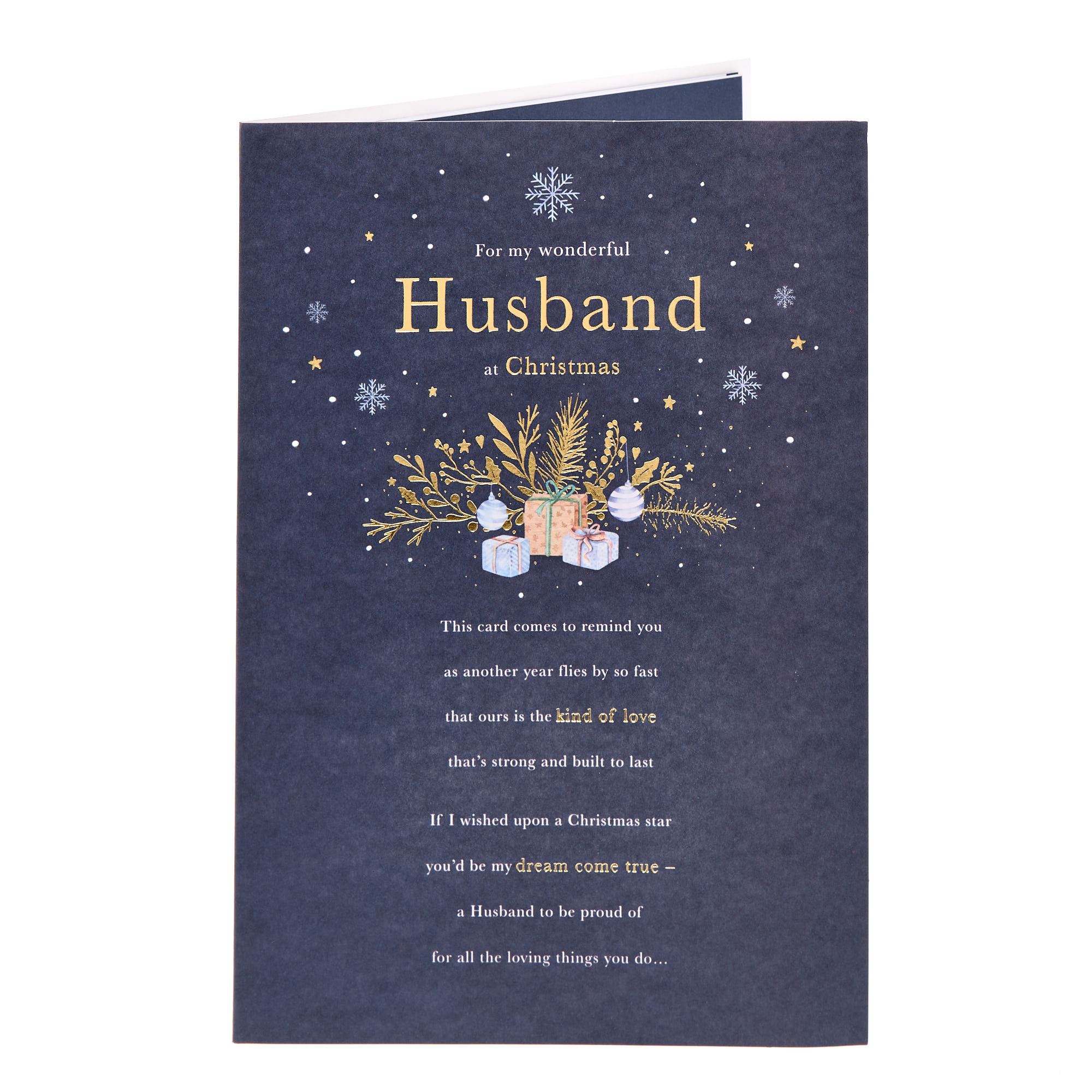 Wonderful Husband Words To Cherish Christmas Card