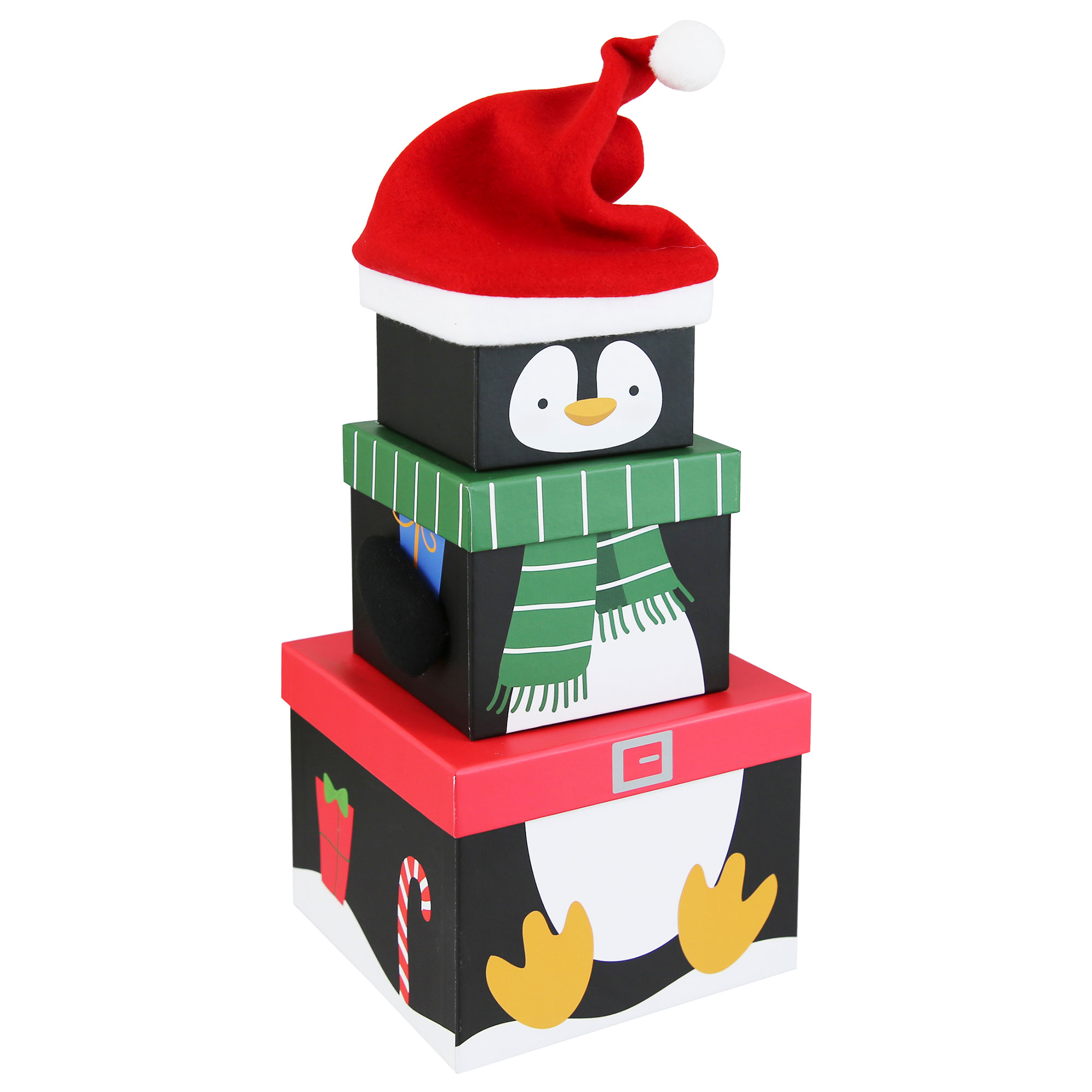 Buy Stackable Plush Penguin Gift Boxes - Set of 3 for GBP 6.99 | Card ...