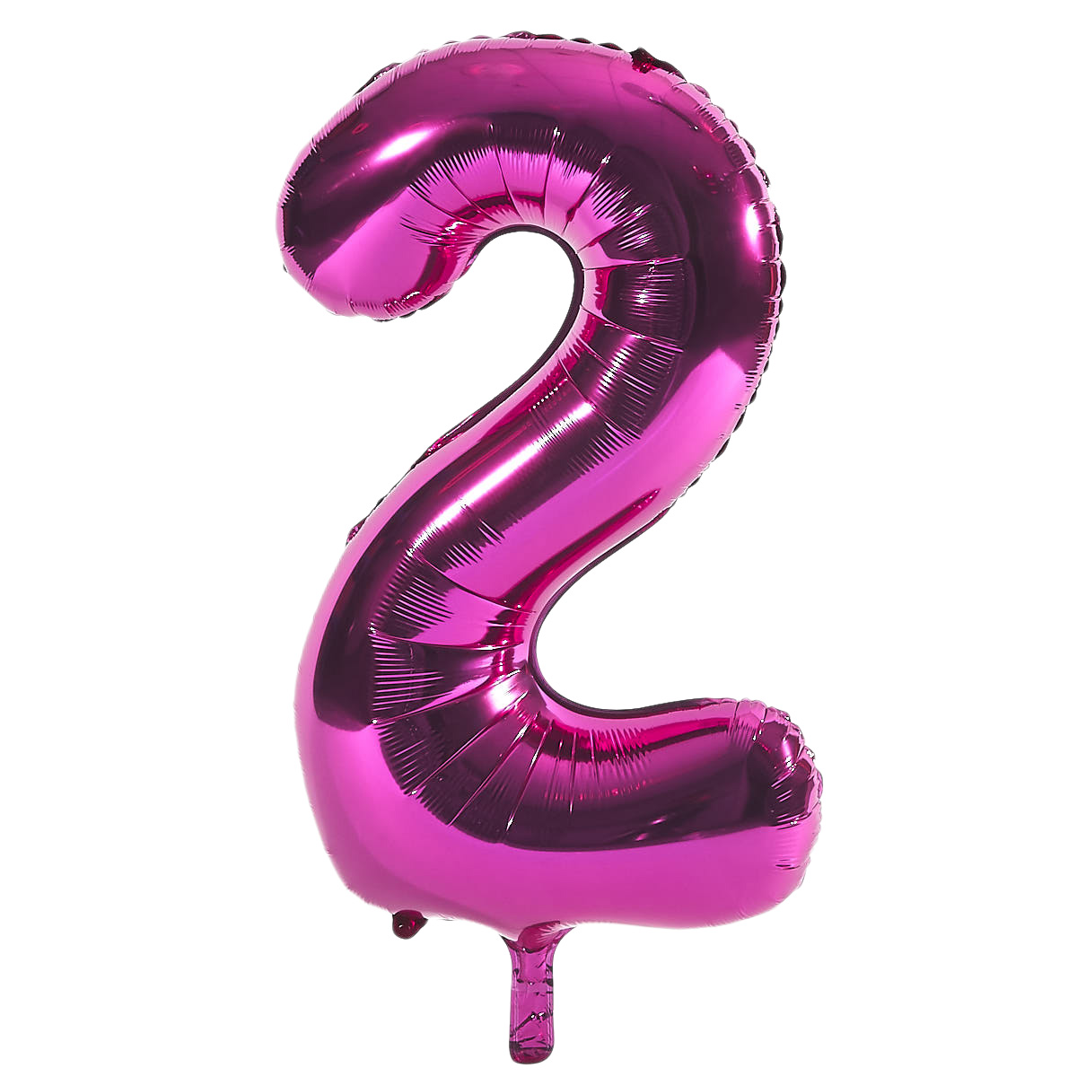 number 2 balloon pink