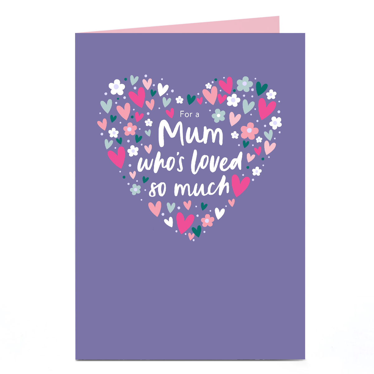 Personalised Mother's Day Card - Loved So Much Hearts, Mum