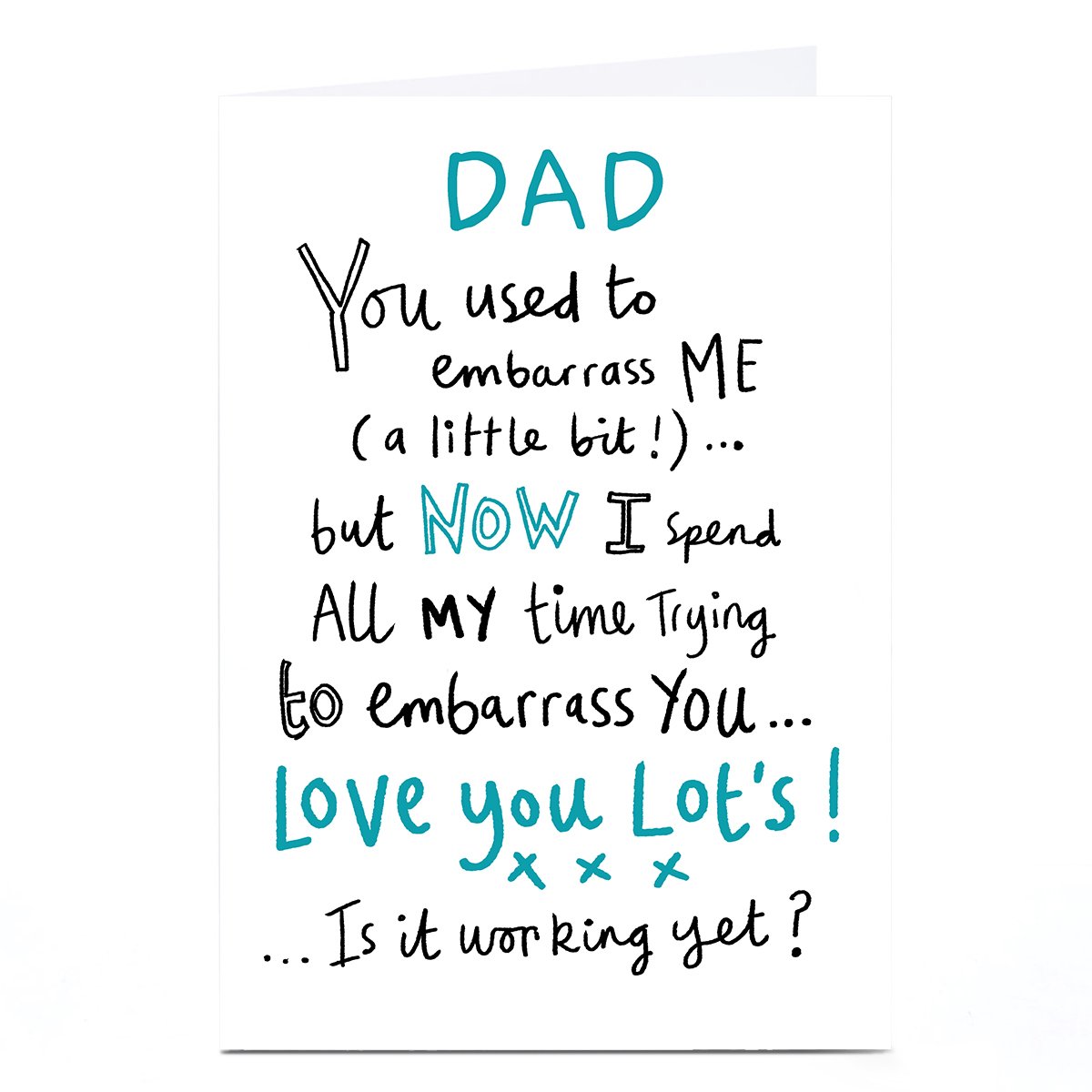 Buy Personalised Lindsay Kirby Father's Day Card - Embarrassing For Gbp 