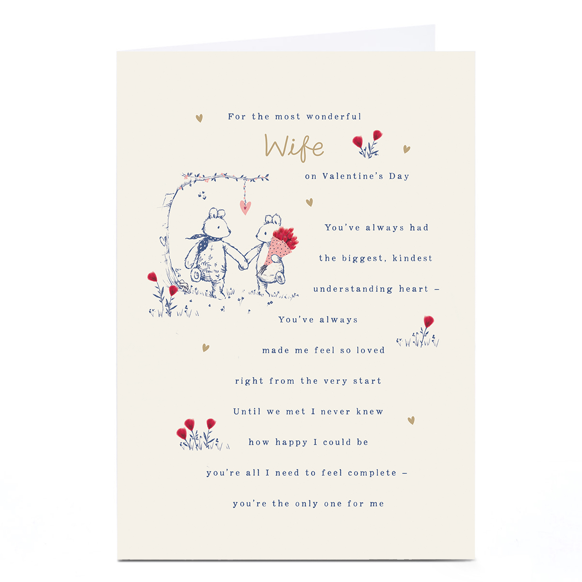 Personalised Valentine's Day Card - You've Always Poem, Wife