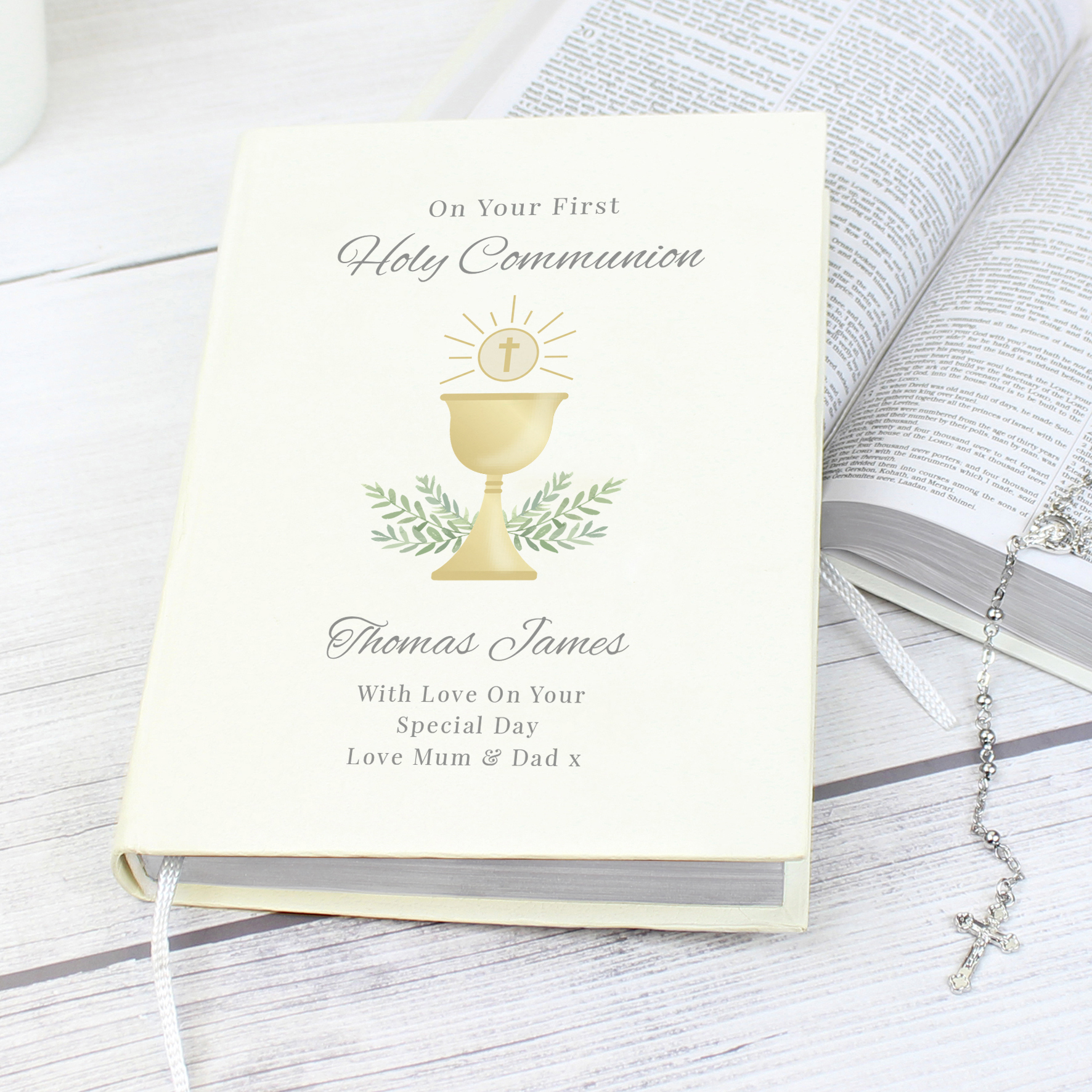 Personalised First Holy Communion Holy Bible