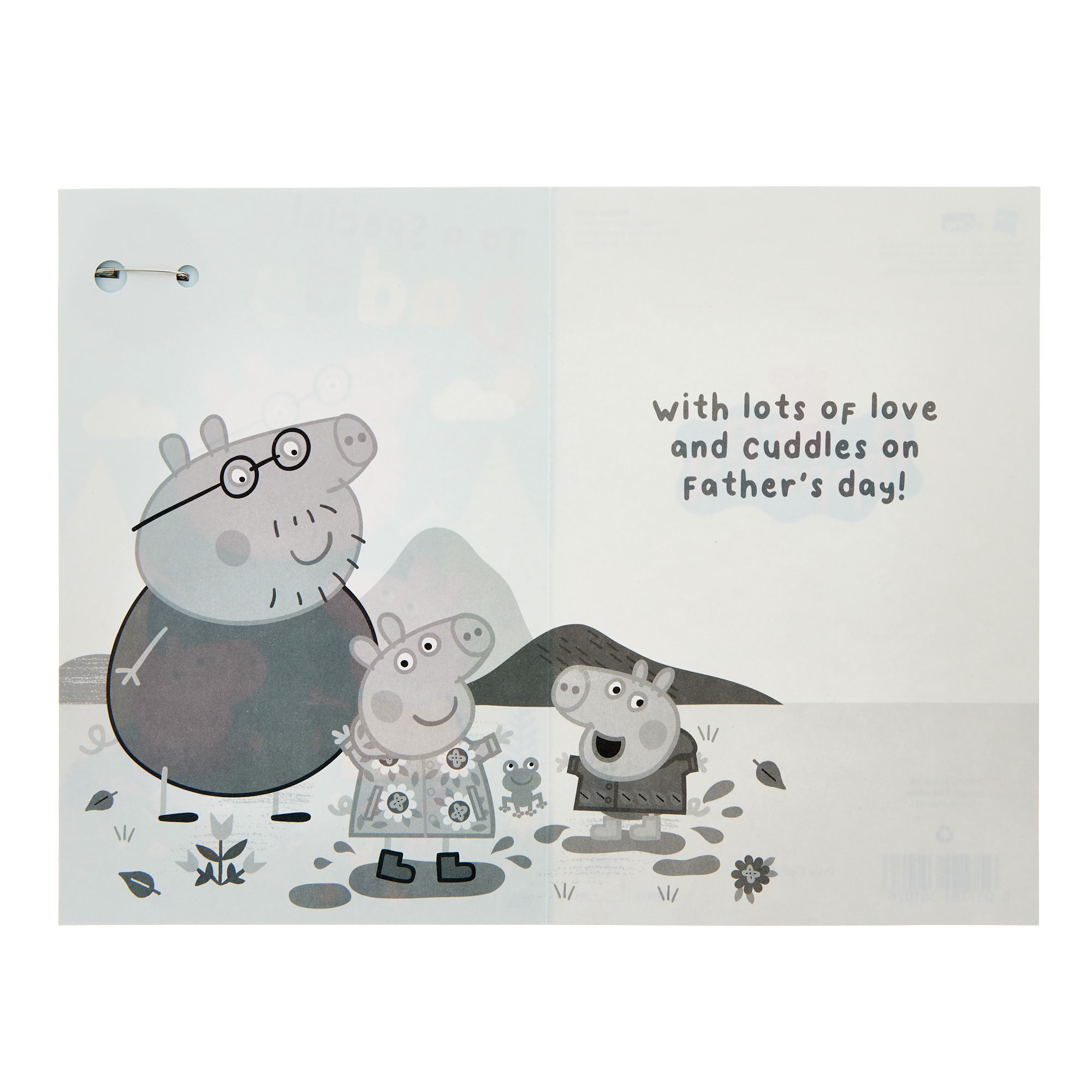 Daddy Peppa Pig Father's Day Card With Badge