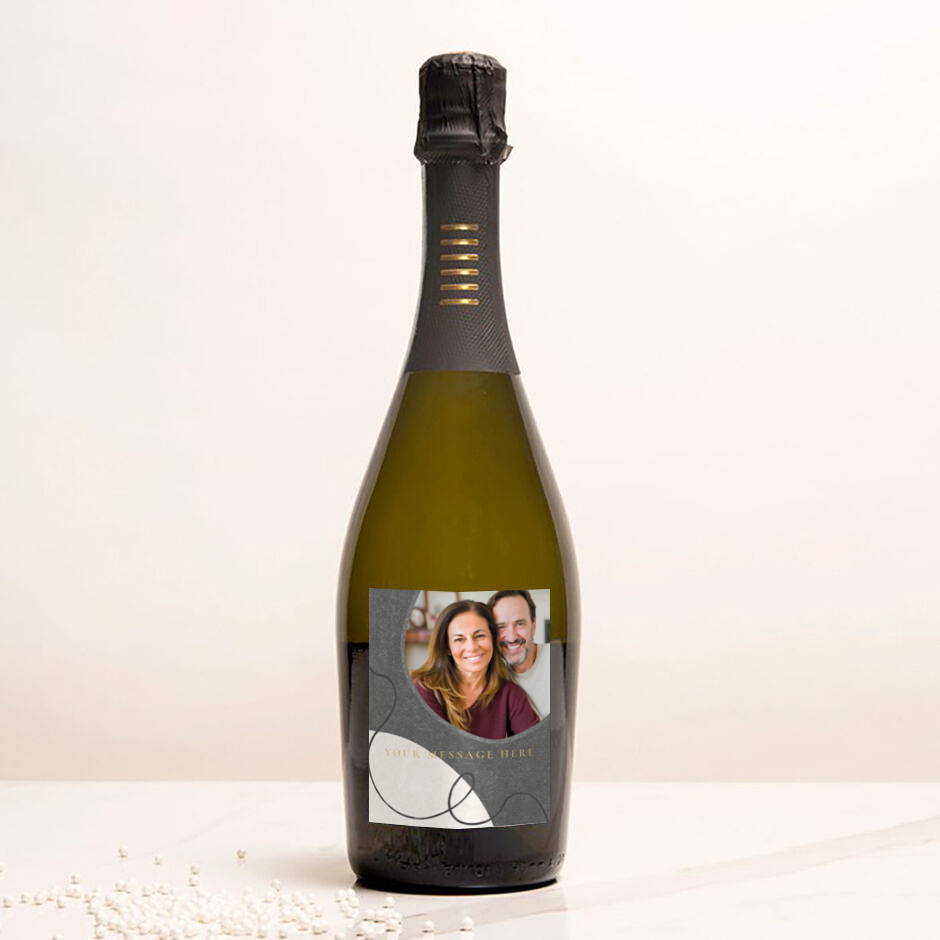 Personalised Prosecco - Photo Monochrome 