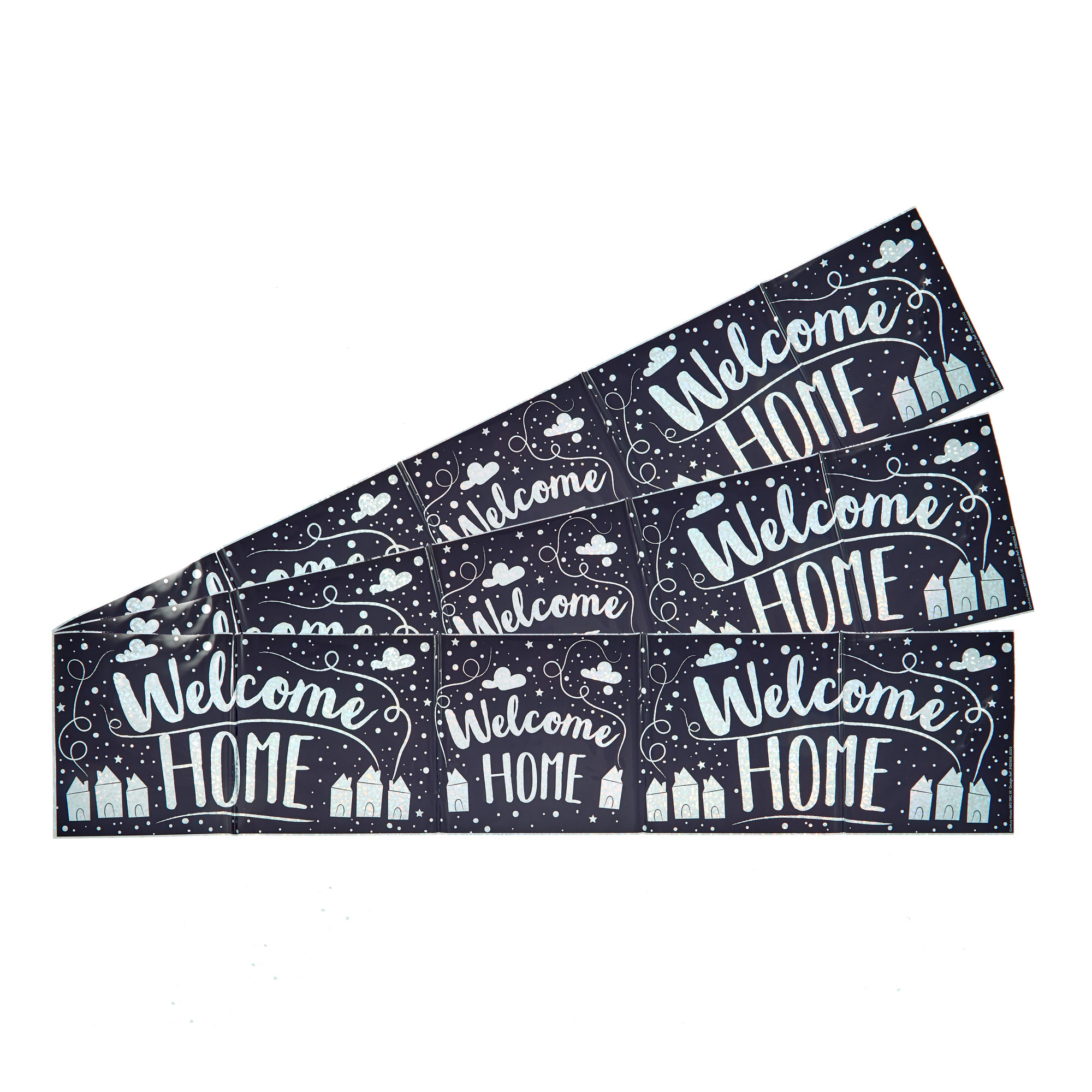 Black & Silver Welcome Home Party Banners - Pack of 3