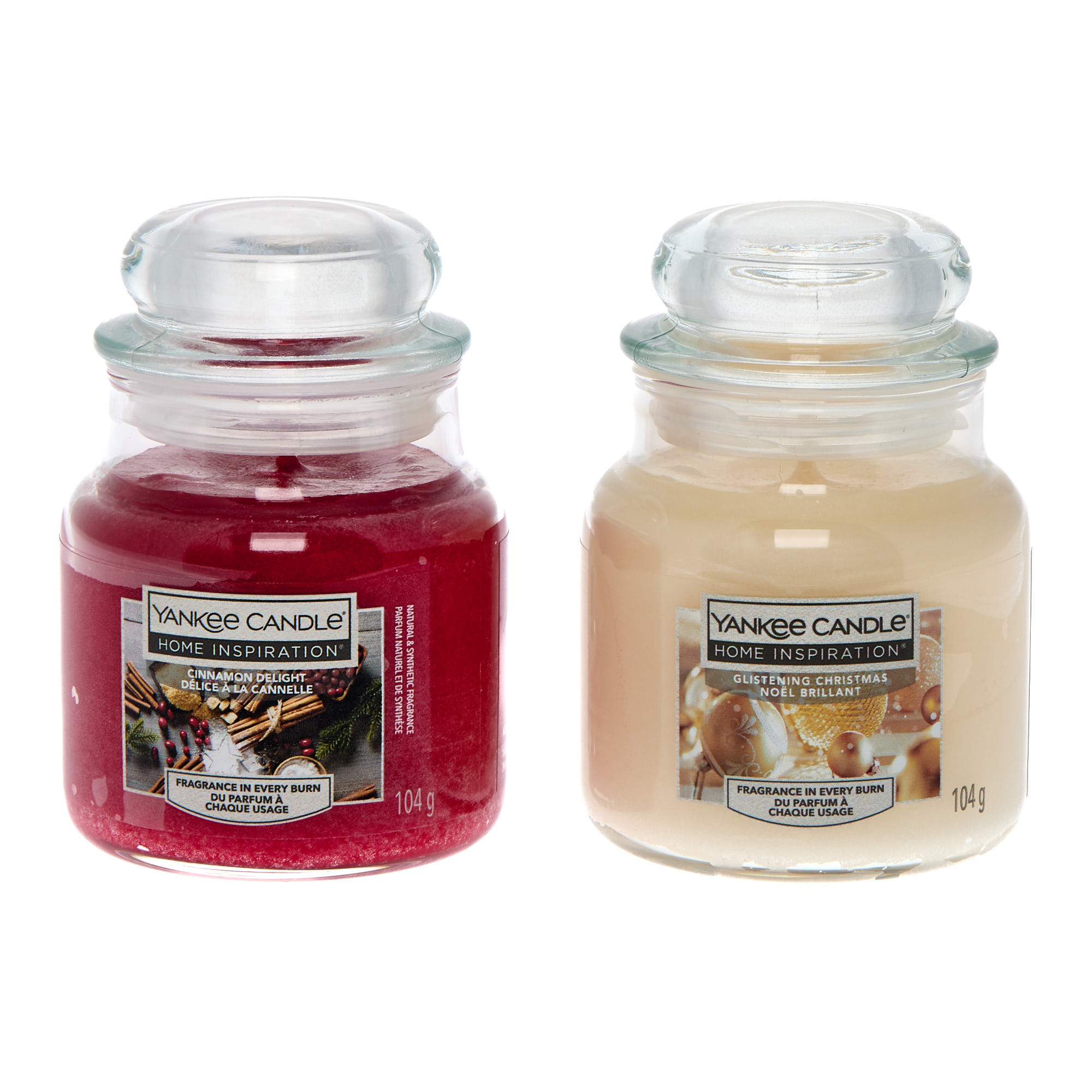 Yankee Candle Home Inspiration Cinnamon Delight & Glistening Christmas Small Jars Gift Set