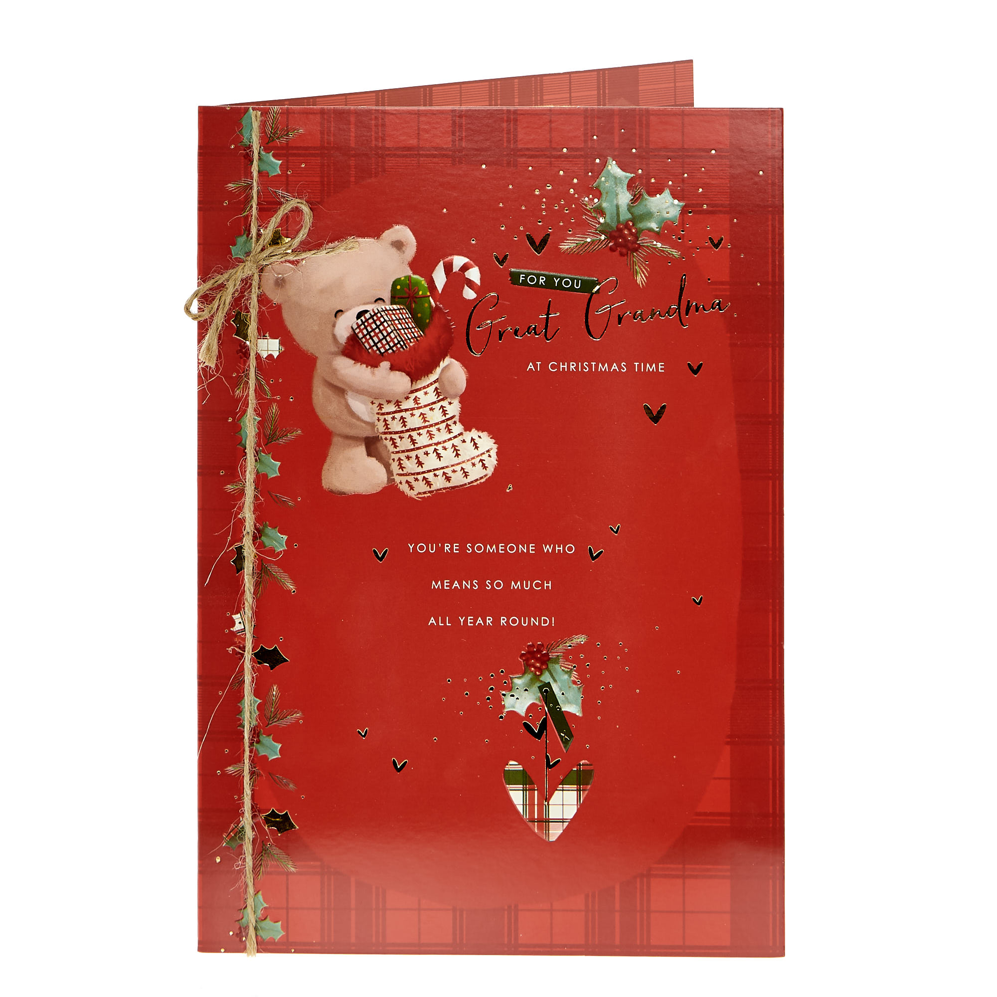 Hugs Christmas Card - For You Great Grandma