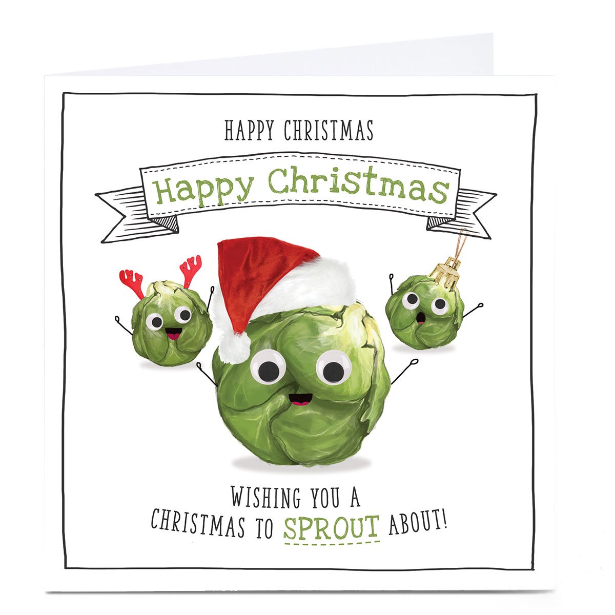 Personalised Christmas Card - A Christmas To Sprout About