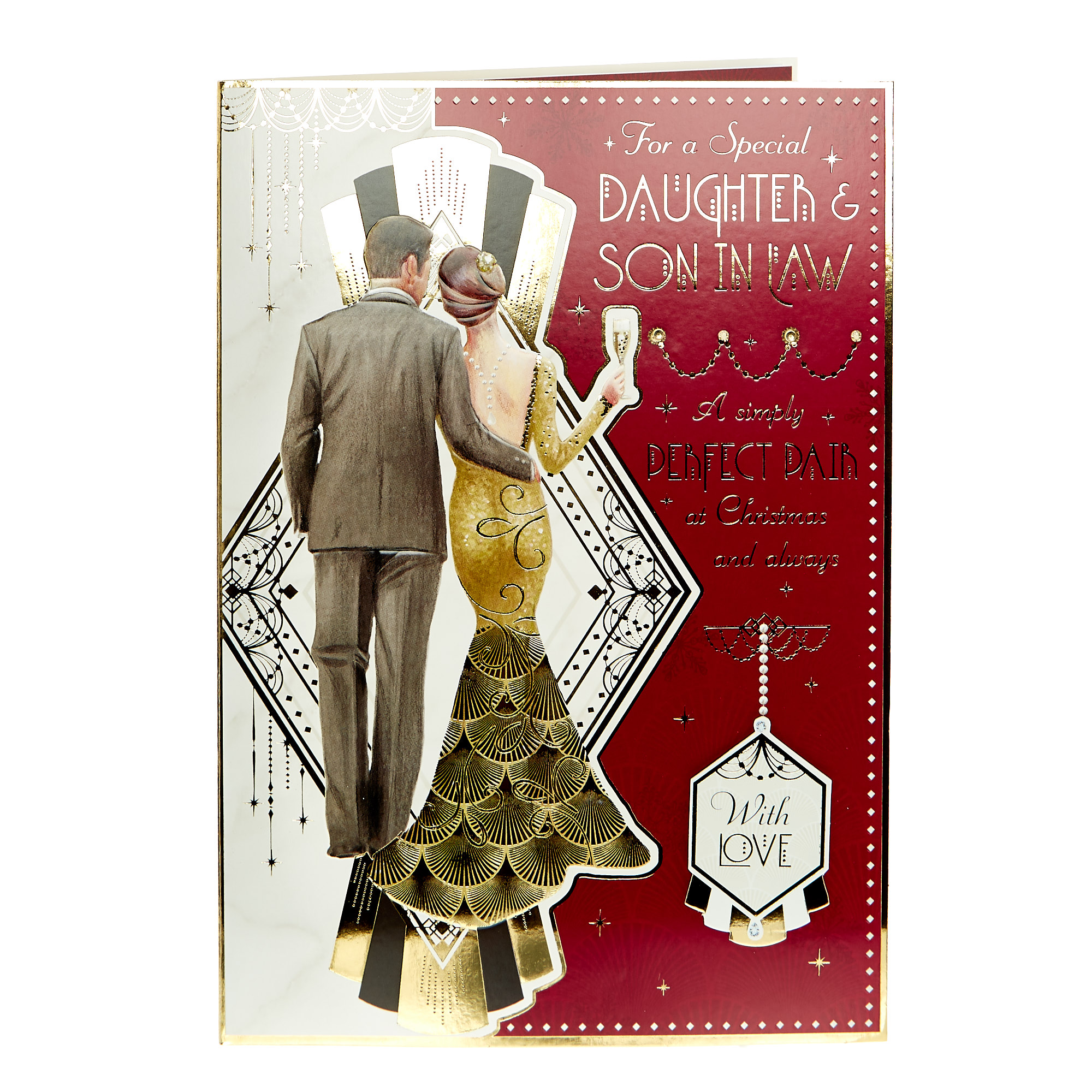 Christmas Card - Daughter & Son In Law Art Deco