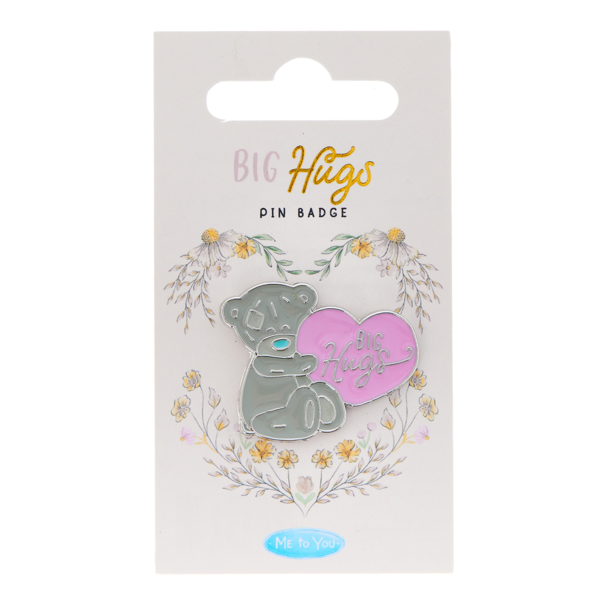 Bug Hugs Me To You Tatty Teddy Pin Badge