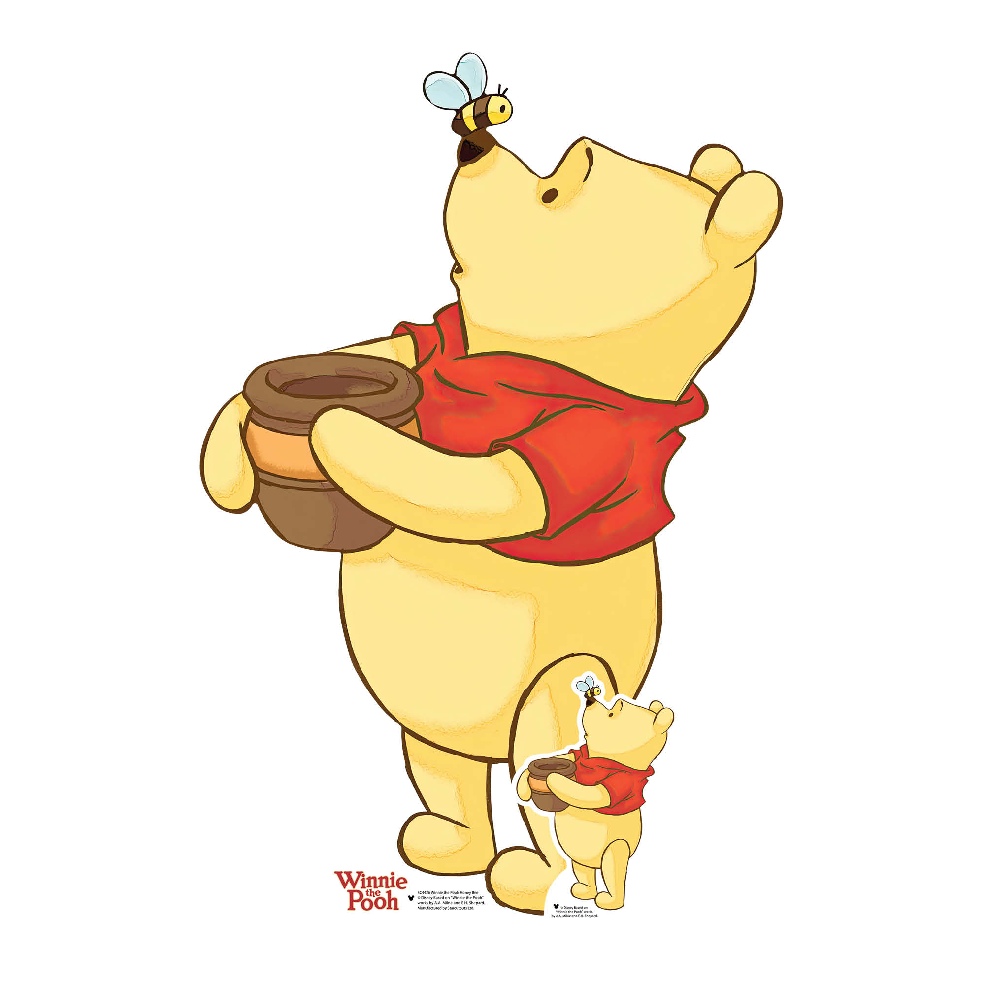 Small Winnie the Pooh Honey Bee Cardboard Cutout 