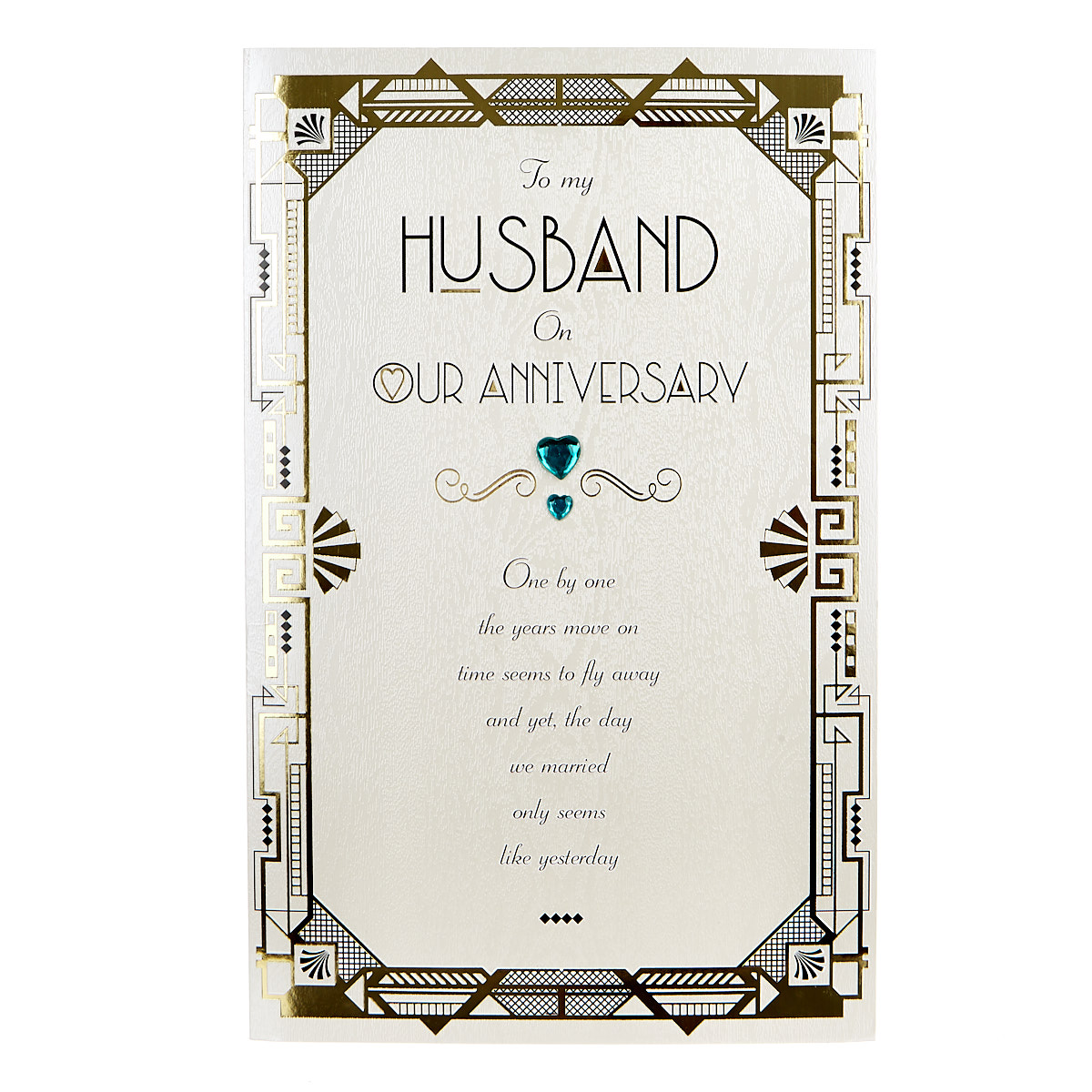 Buy Anniversary Card To My Husband Art Deco For Gbp 1 79 Card Factory Uk