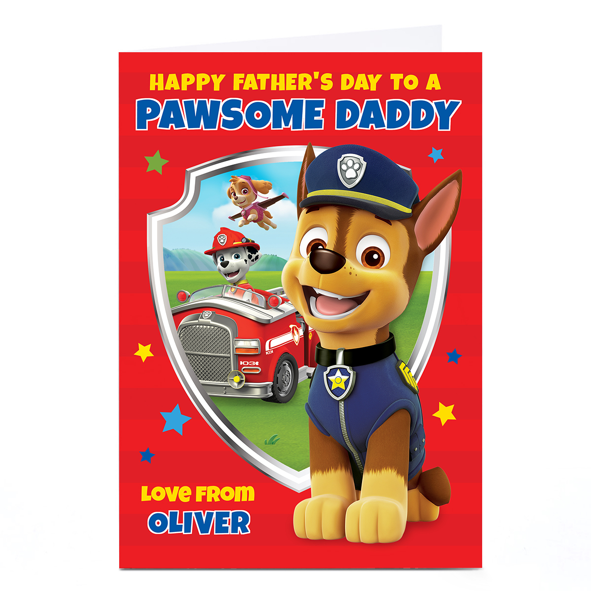 Buy Personalised Paw Patrol Father s Day Card Pawsome Daddy For GBP 2