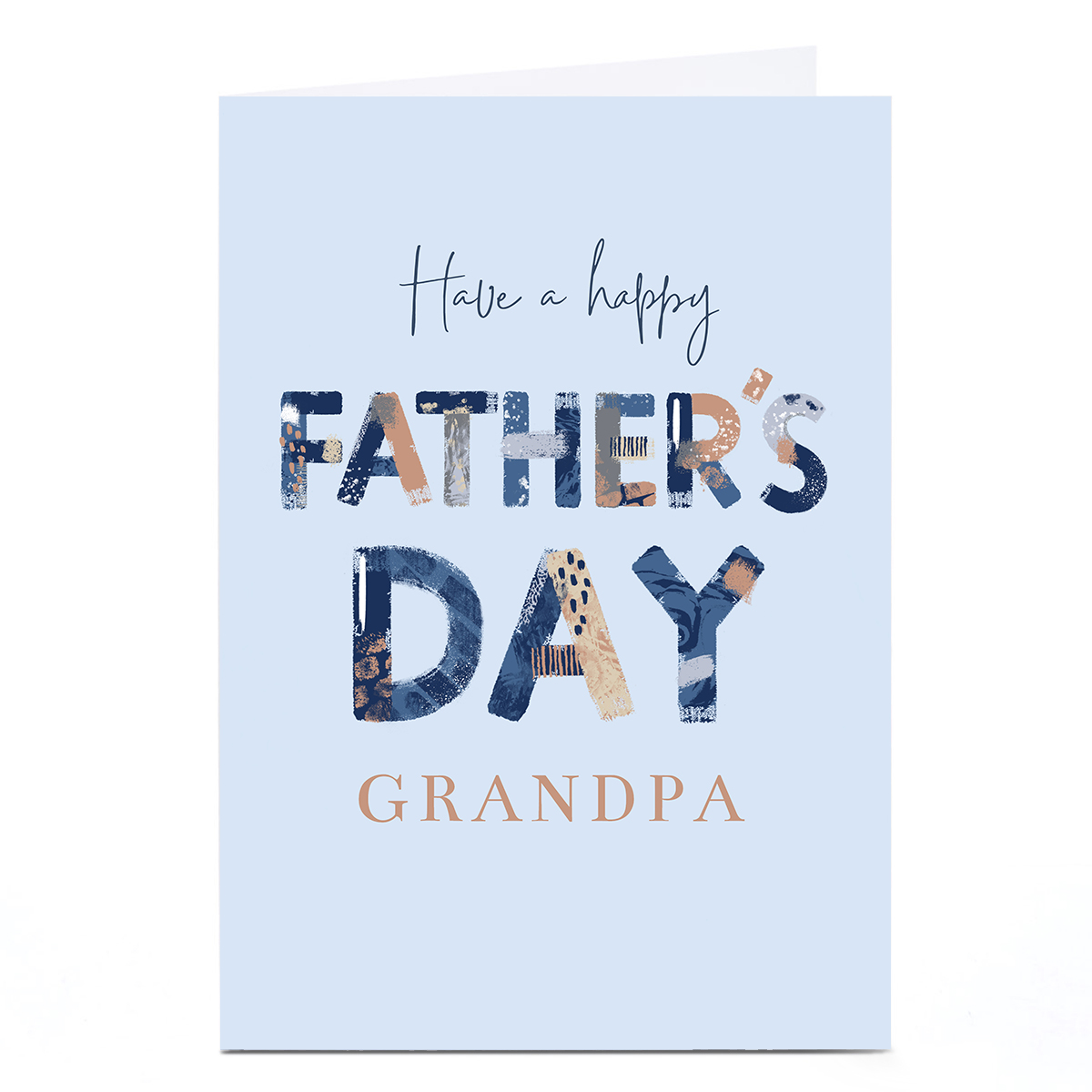 Personalised Father's Day Card - Have A Happy Father's Day, Grandpa