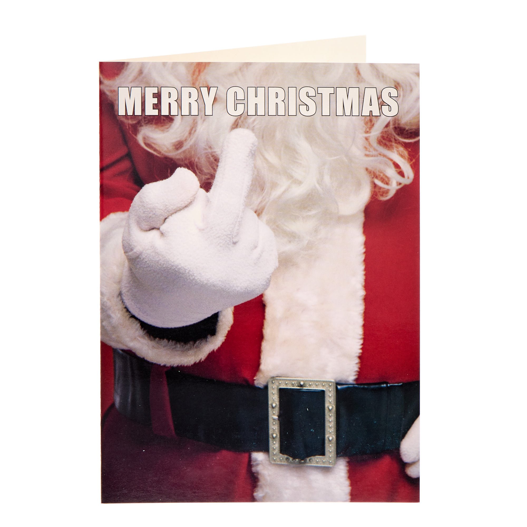 Santa's Middle Finger Christmas Card