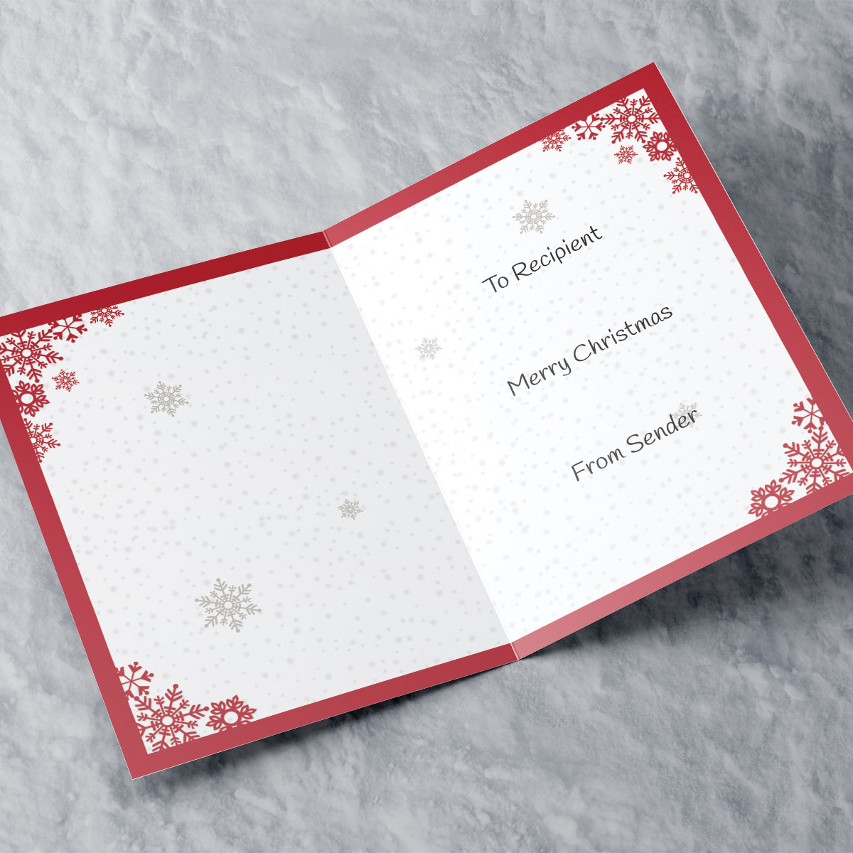 Personalised Hugs Bear Christmas Card - Bear & Snowman