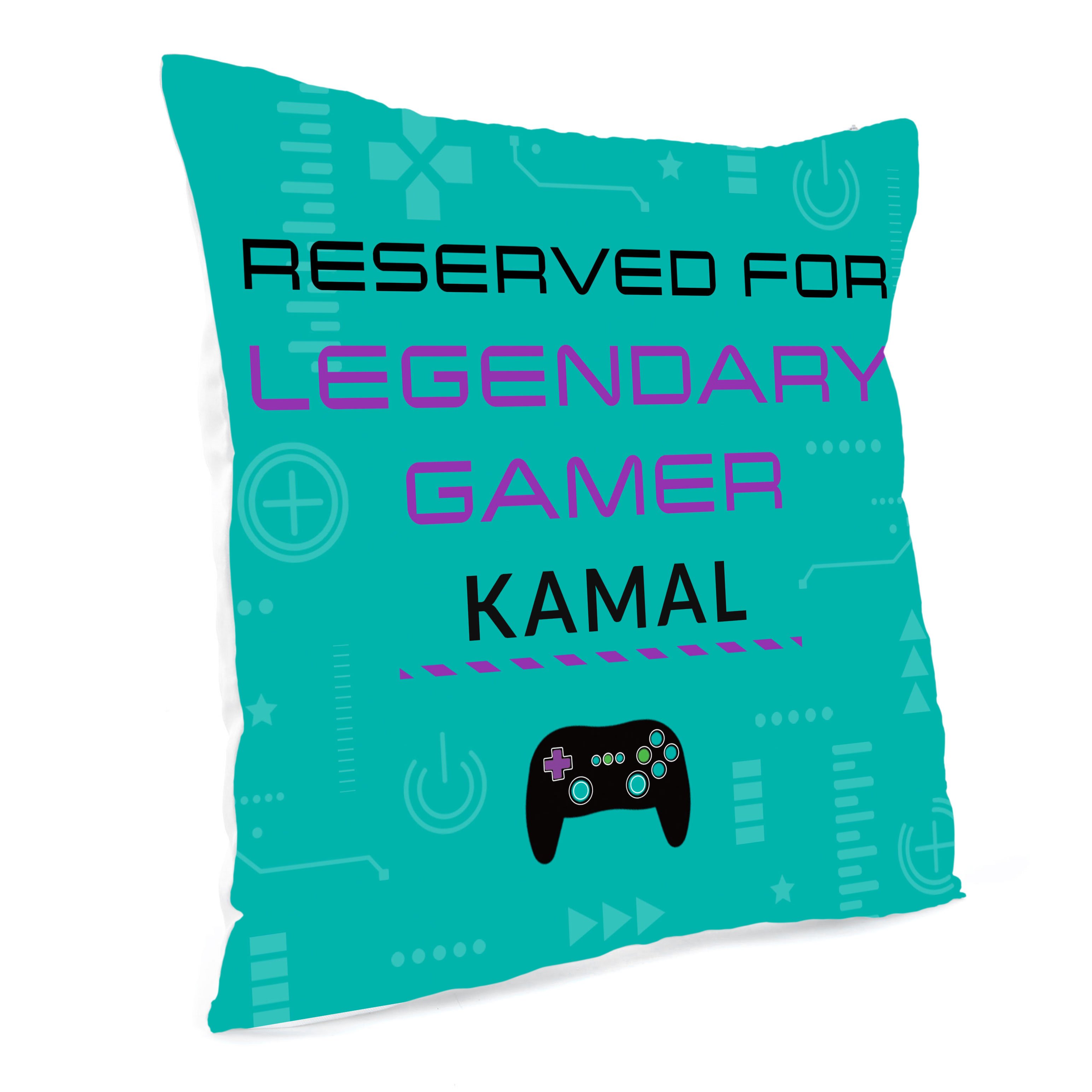 Personalised Cushion - Legendary Gamer