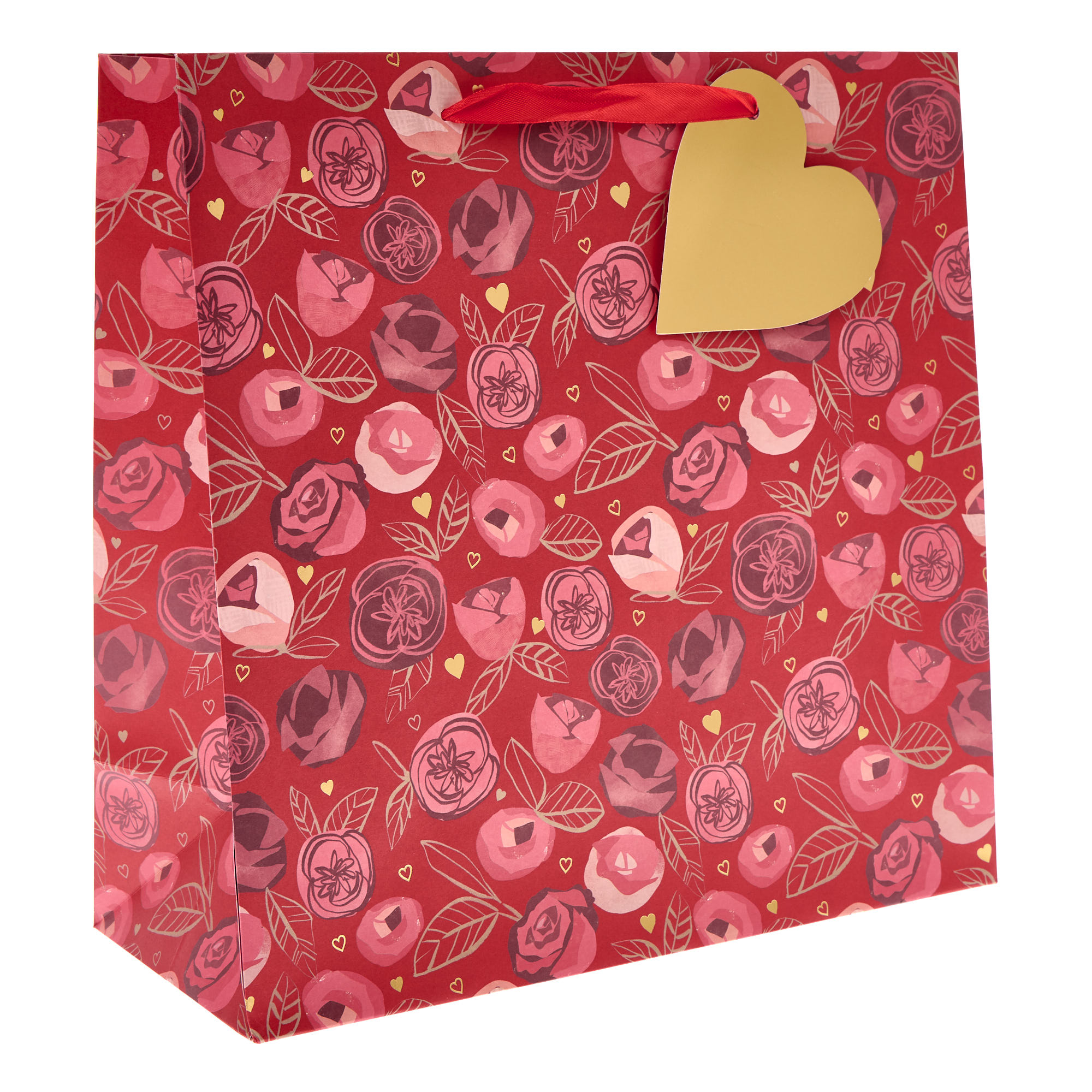 Roses Large Square Valentine's Day Gift Bag