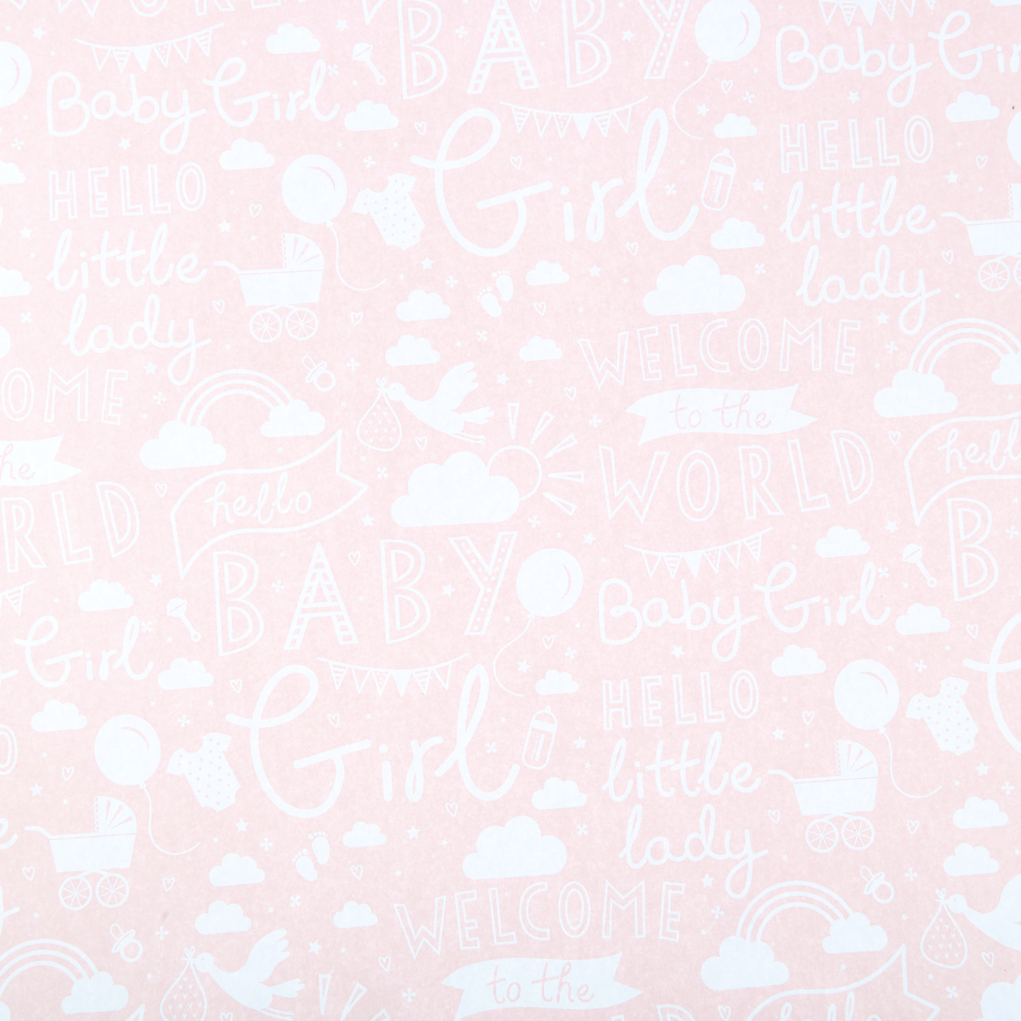 Baby Girl Wrapping Paper - 1 Sheet