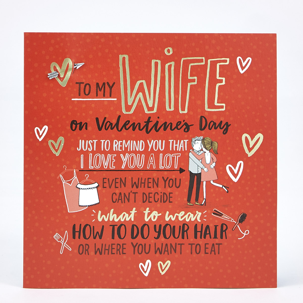 Valentine's Day Card - Exquisite Collection Wife Crazy About You