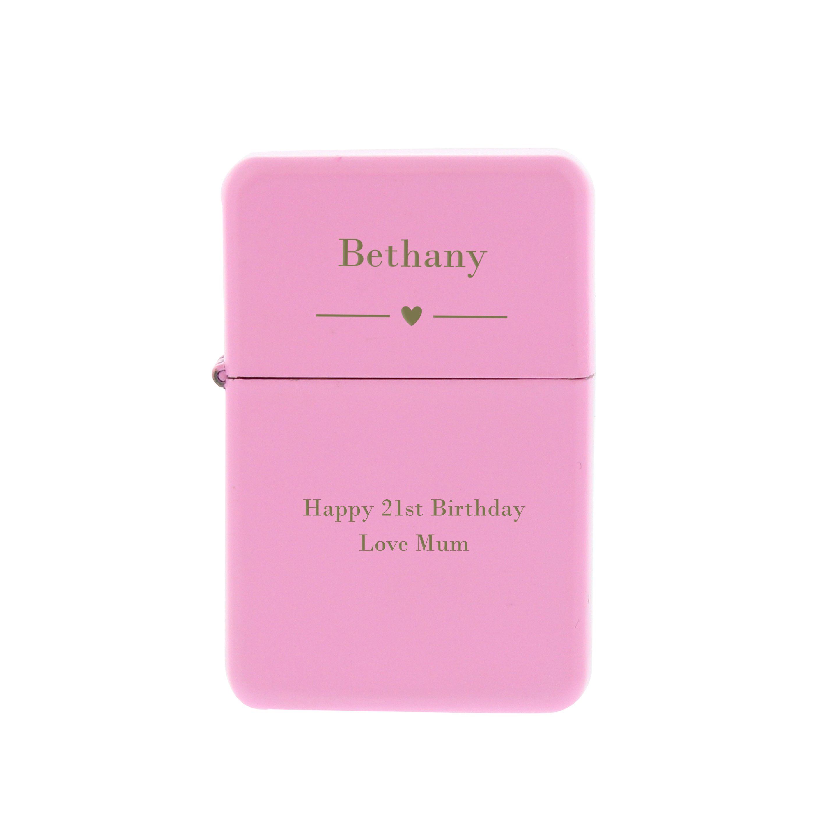 Personalised Decorative Pink Lighter