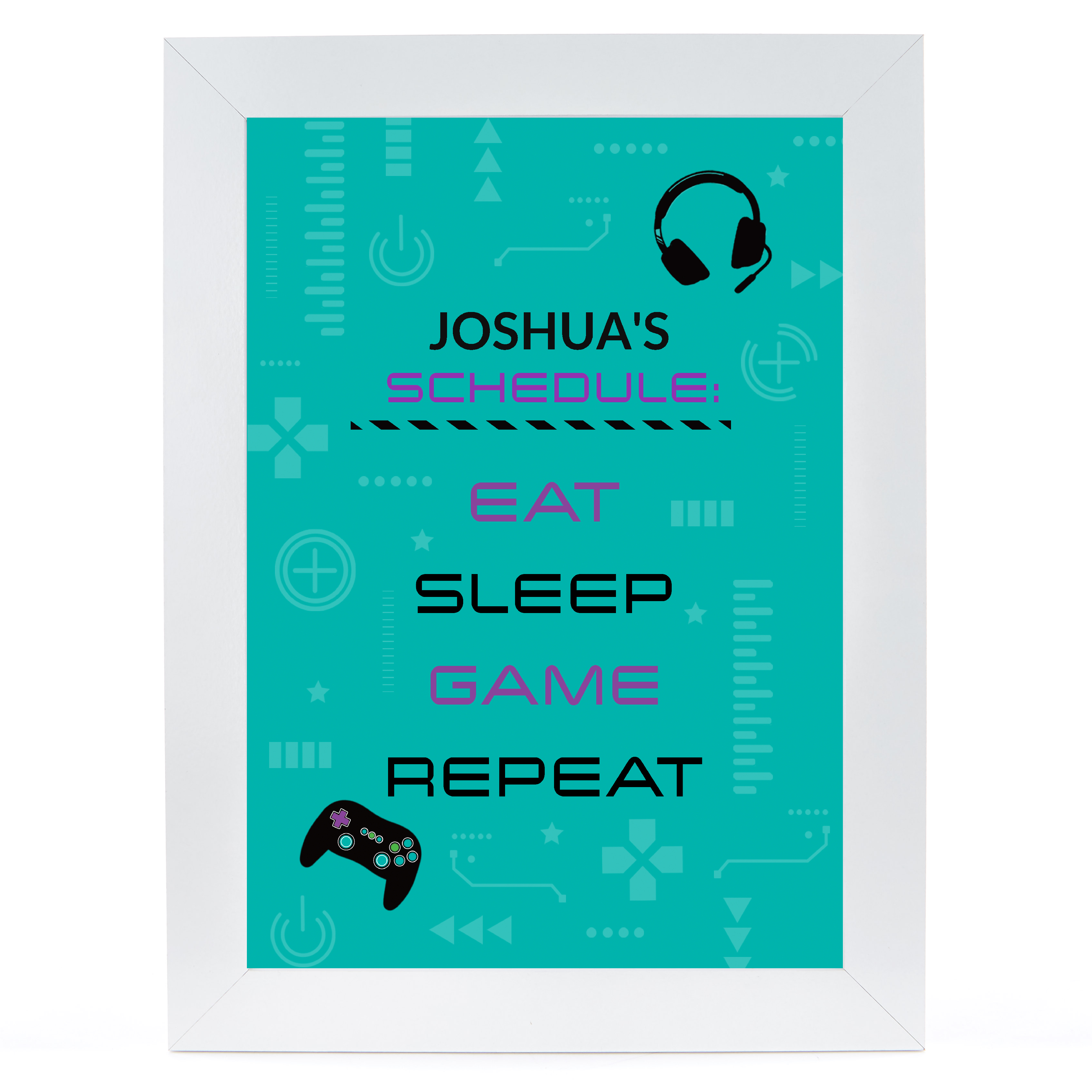 Personalised Print - Eat Sleep Game Repeat