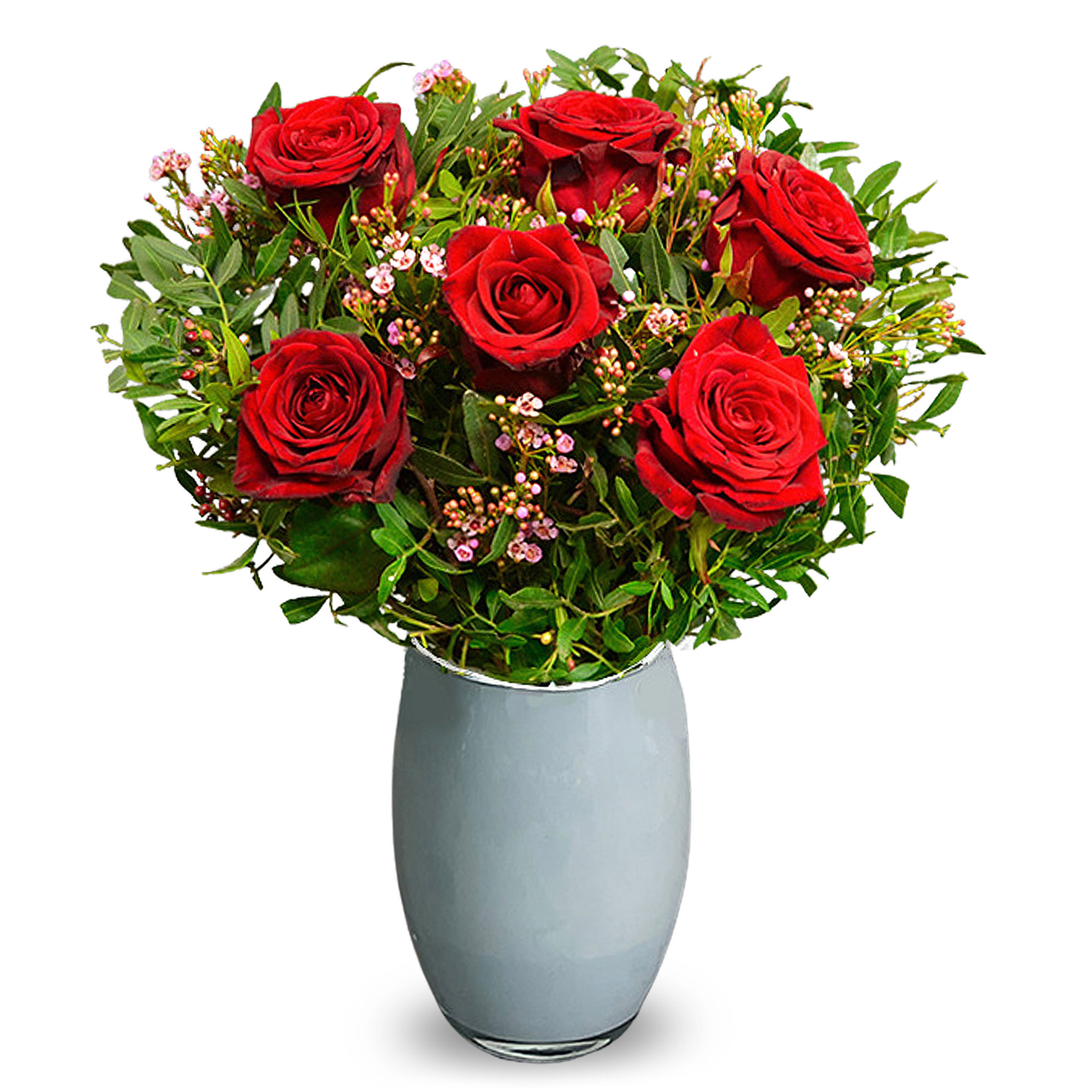 Half A Dozen Red Roses Flower Bouquet - Free Delivery!