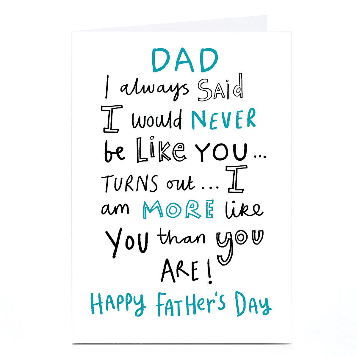 Buy Personalised Lindsay Kirby Father's Day Card - More Like You for ...