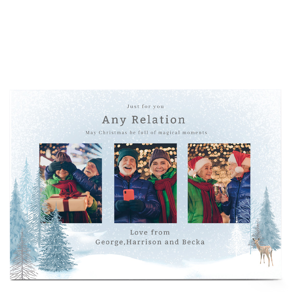 Photo Christmas Card - Full of Magical Moments, Any Relation