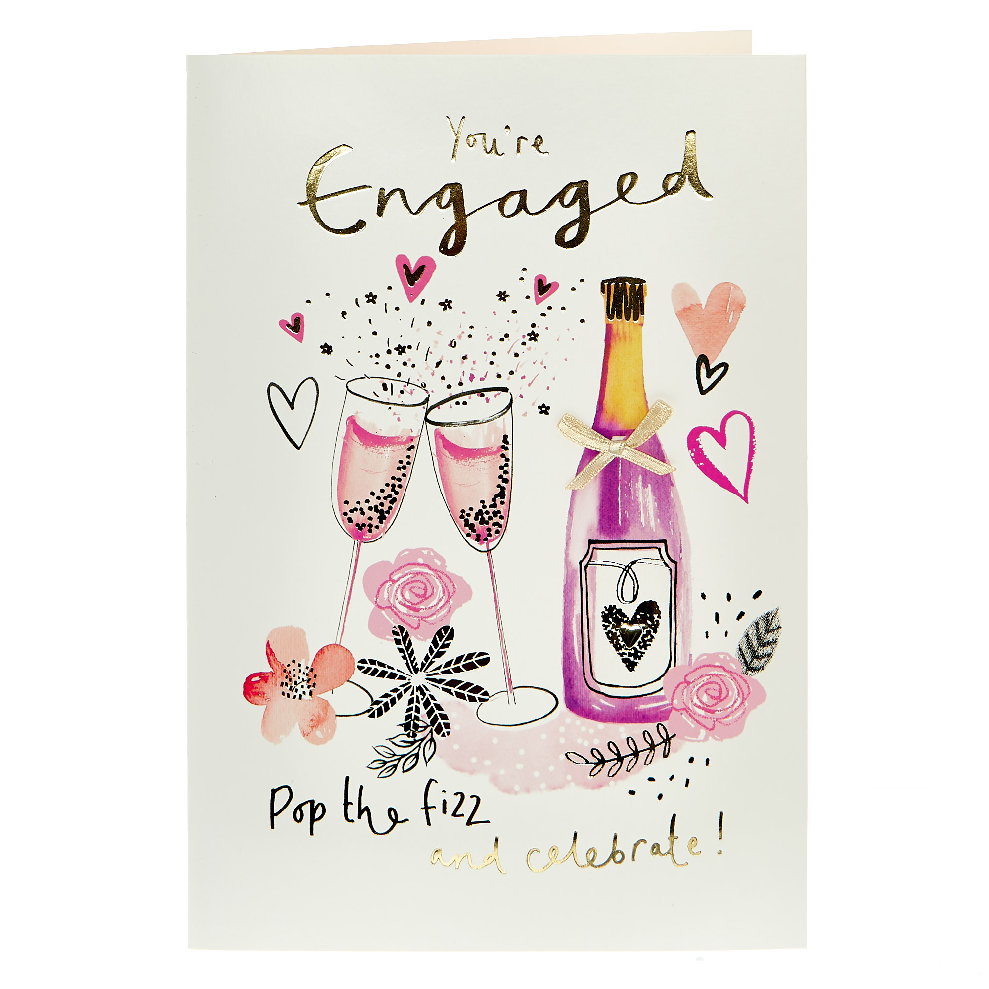 Engagement Card - Pop The Fizz & Celebrate