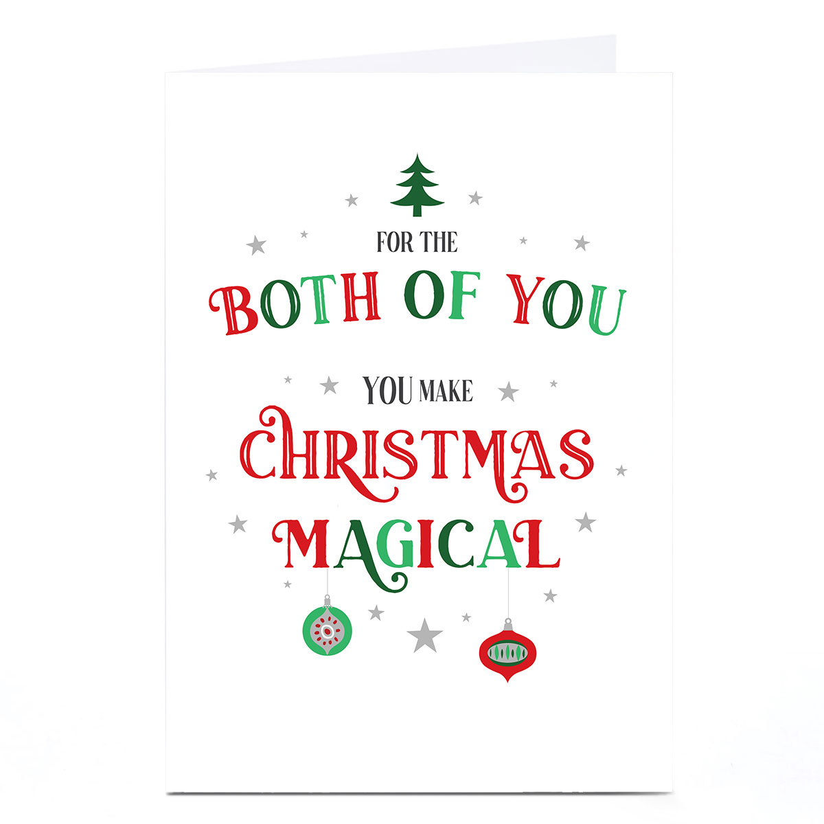 Personalised Christmas Card - Both Of You Make Christmas Magical