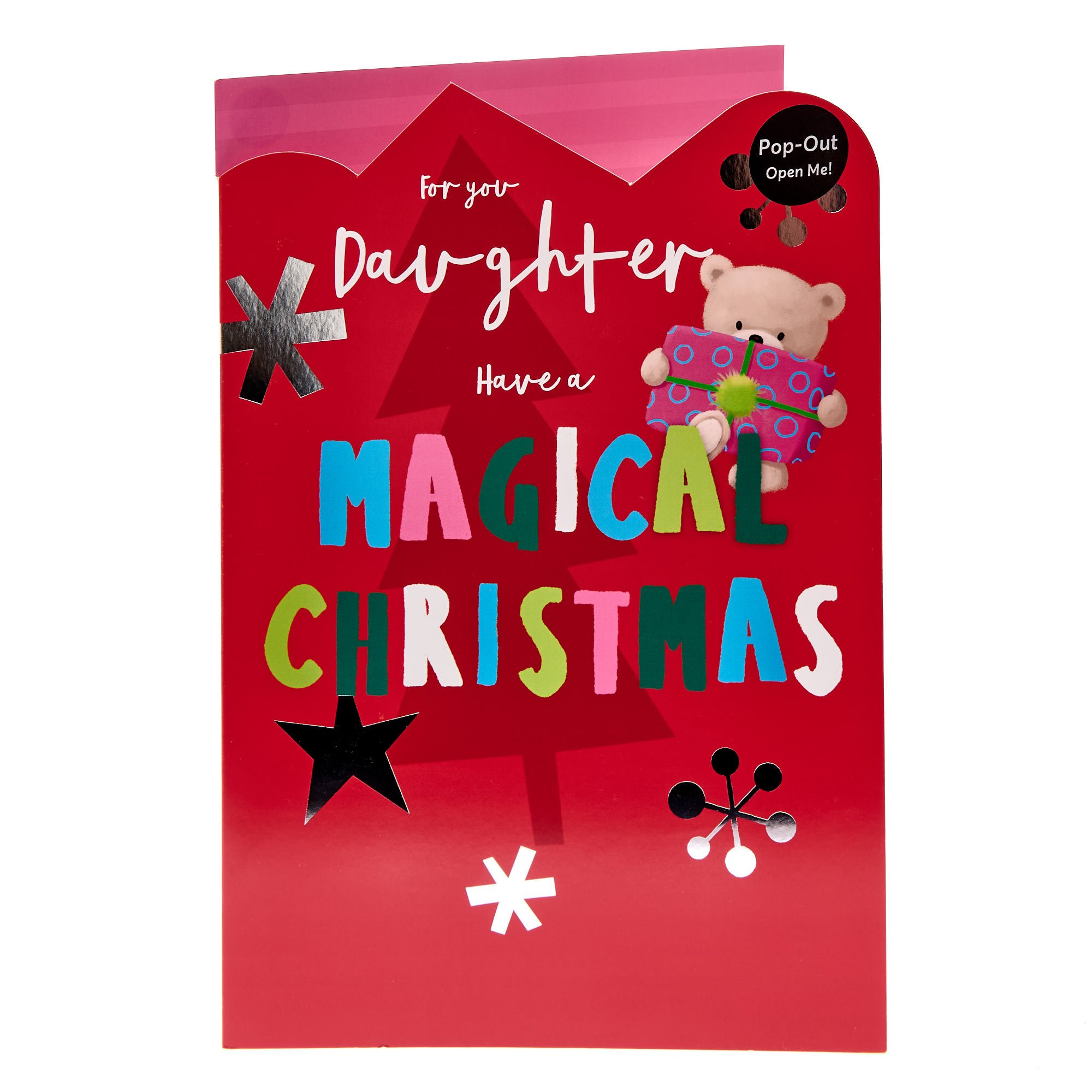 Daughter Hugs Giant Pop Up Christmas Card