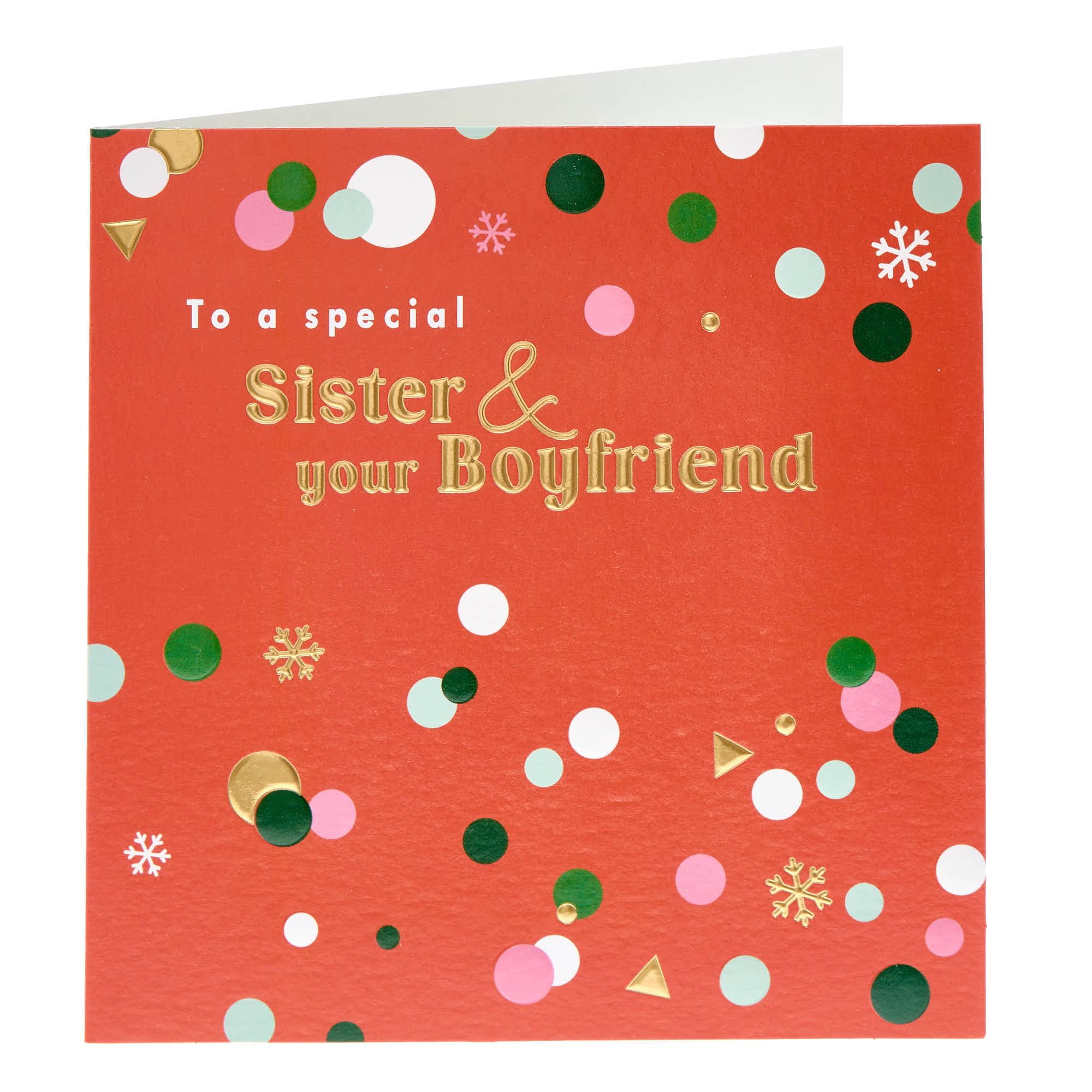 To a Special Sister & Your Boyfriend Christmas Card