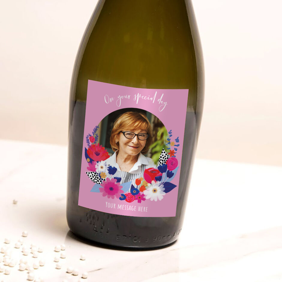 Personalised Prosecco - Photo Bold Botanical