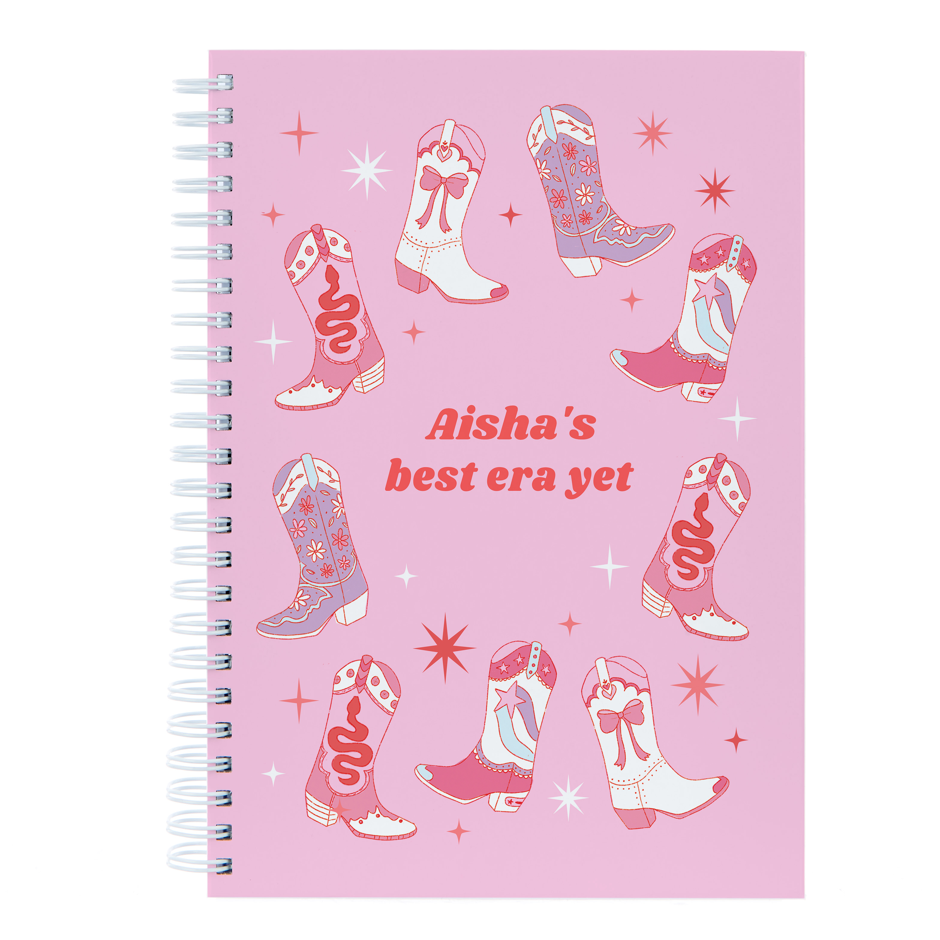 Personalised Notebook - Western Disco, Cowboy Boots Best Era Yet