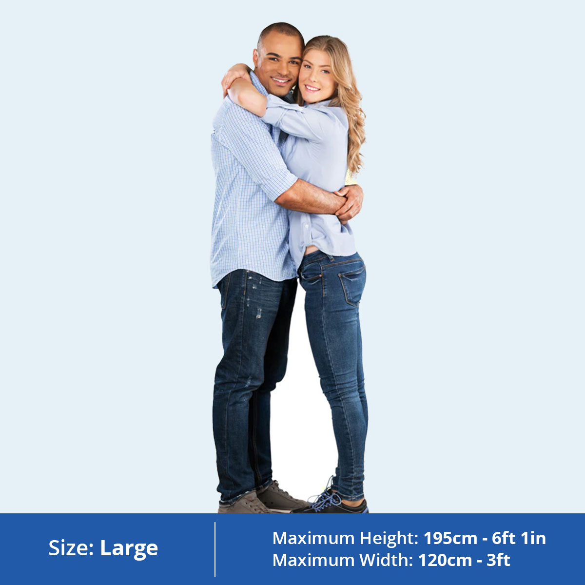 Couple's Personalised Photo-Upload Cardboard Cutout - 195cm